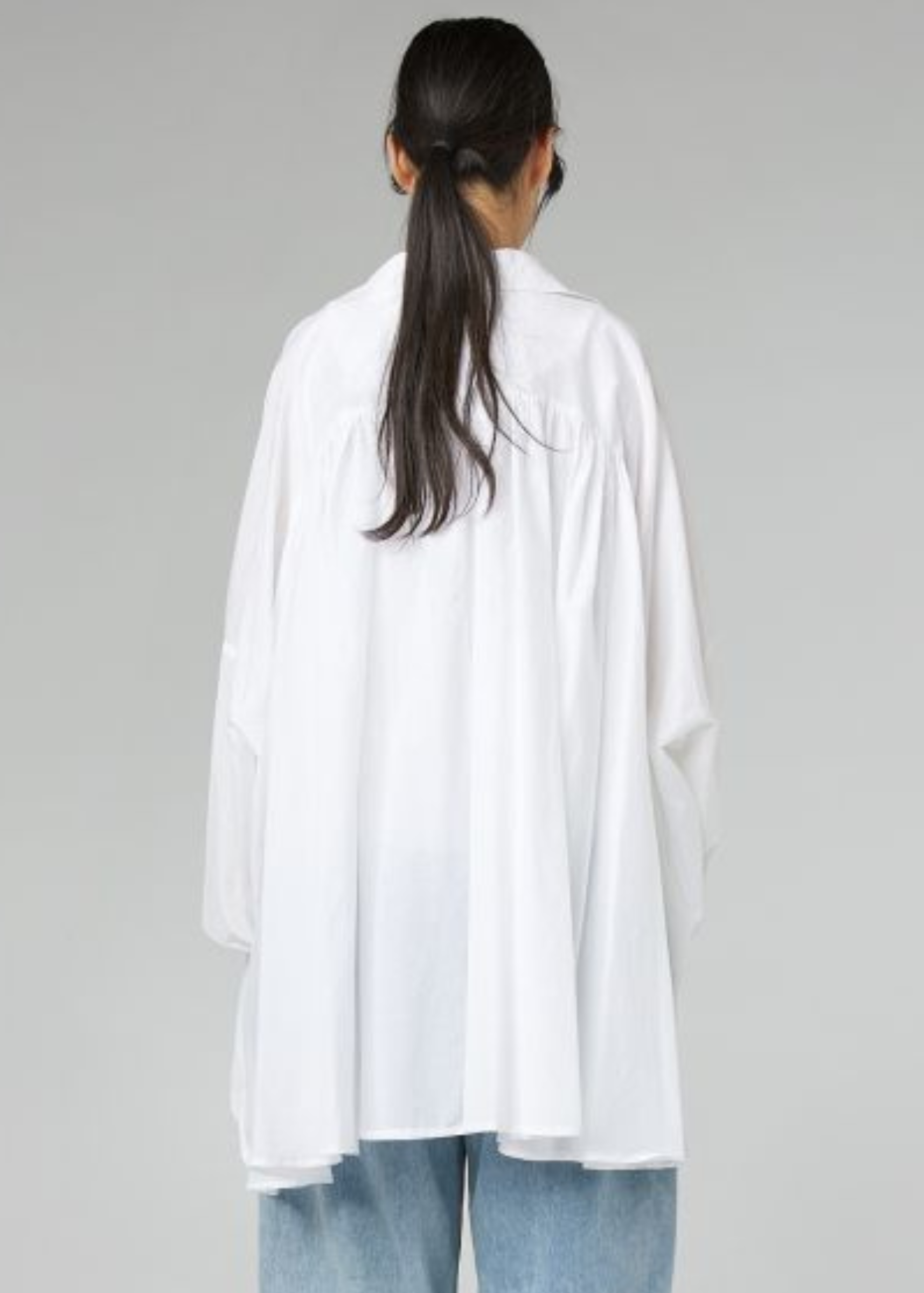 Amanda - Longline gathered shirt