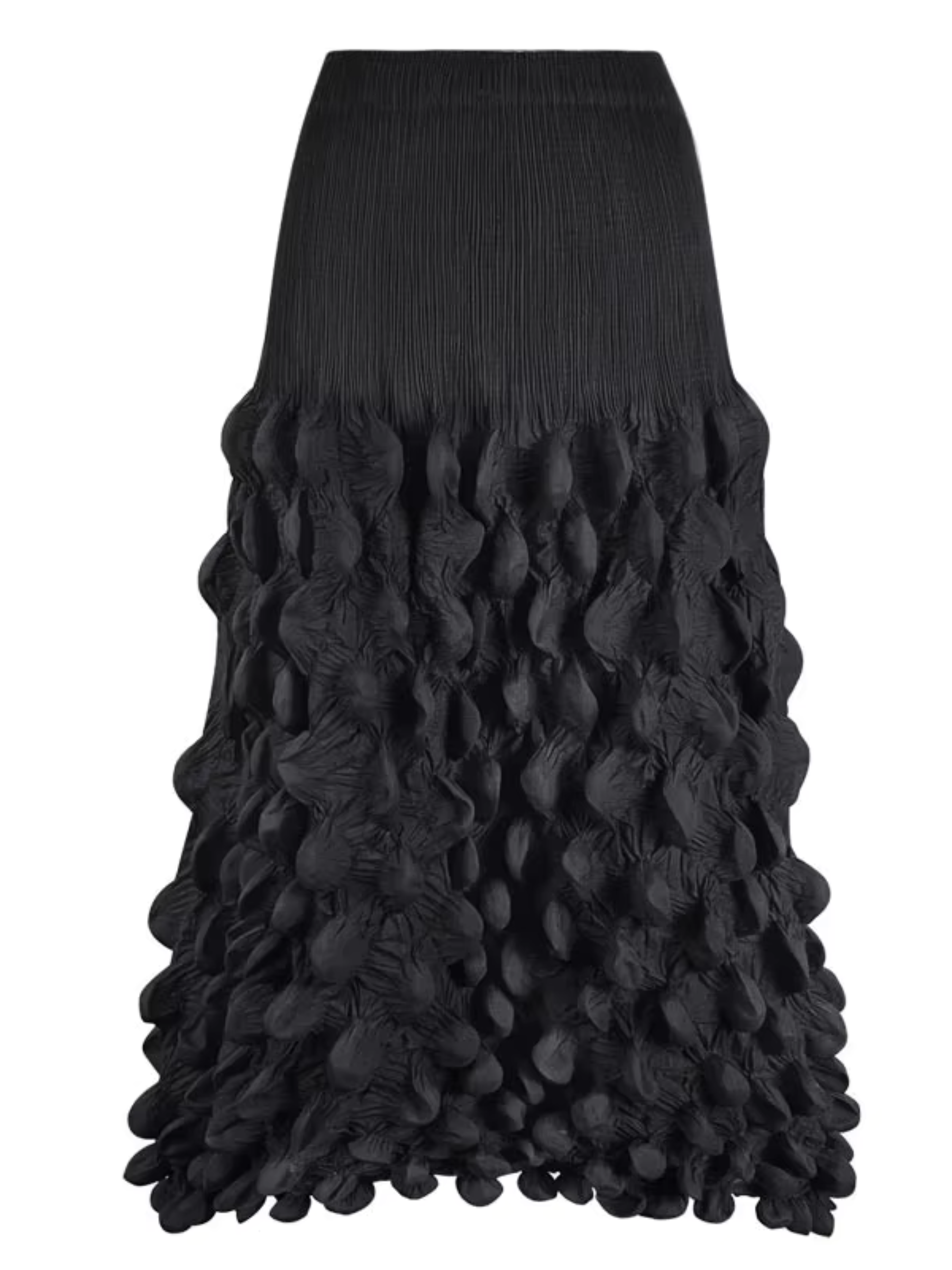 Marsha - Bubble pleat skirt Black