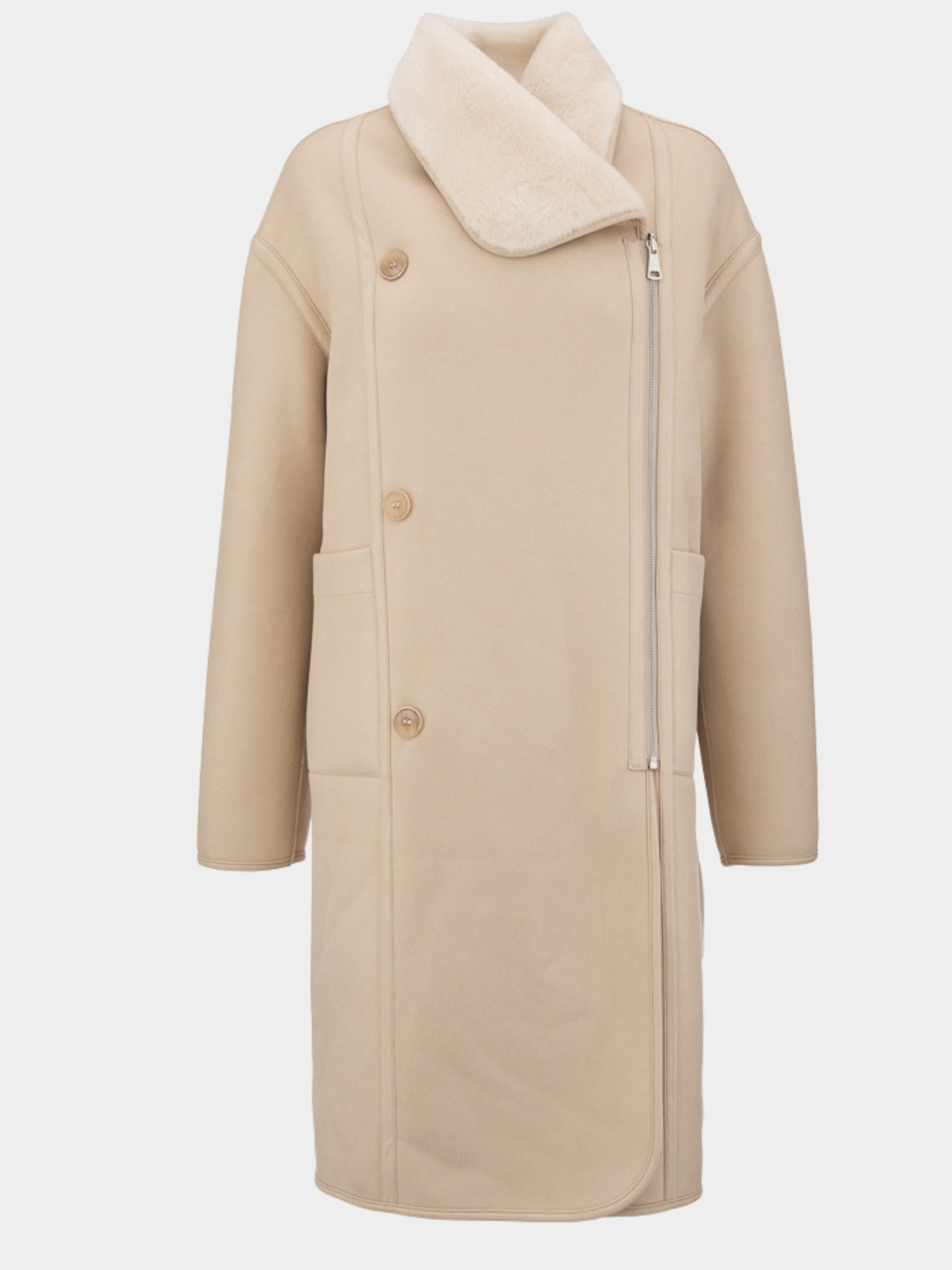Alina - Faux sherling reversible coat