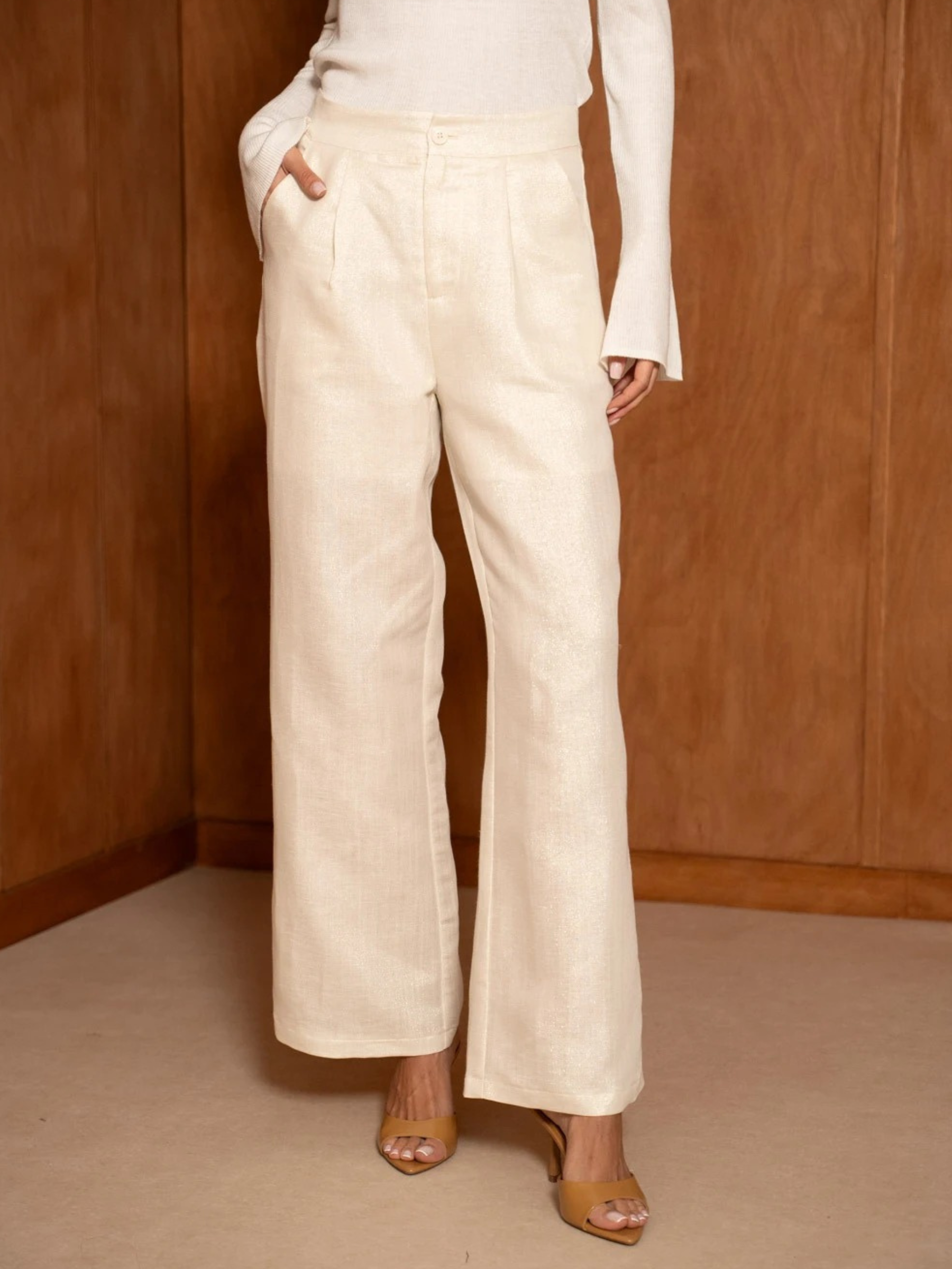 Gloria - Linen blend trouser