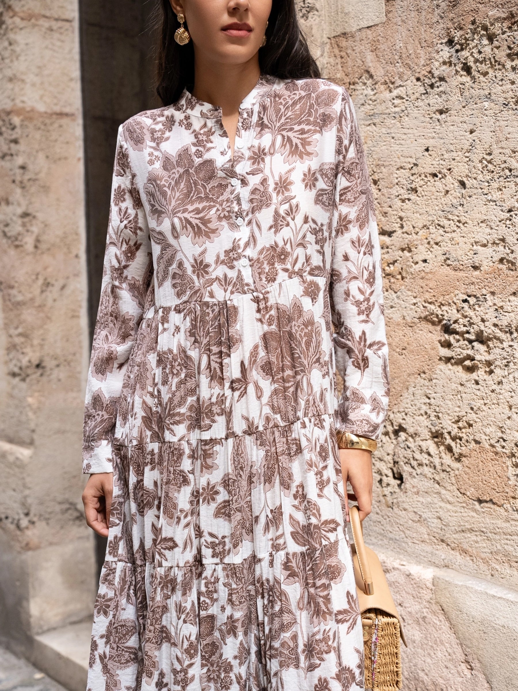 Jennah - Silk blend printed maxi dress