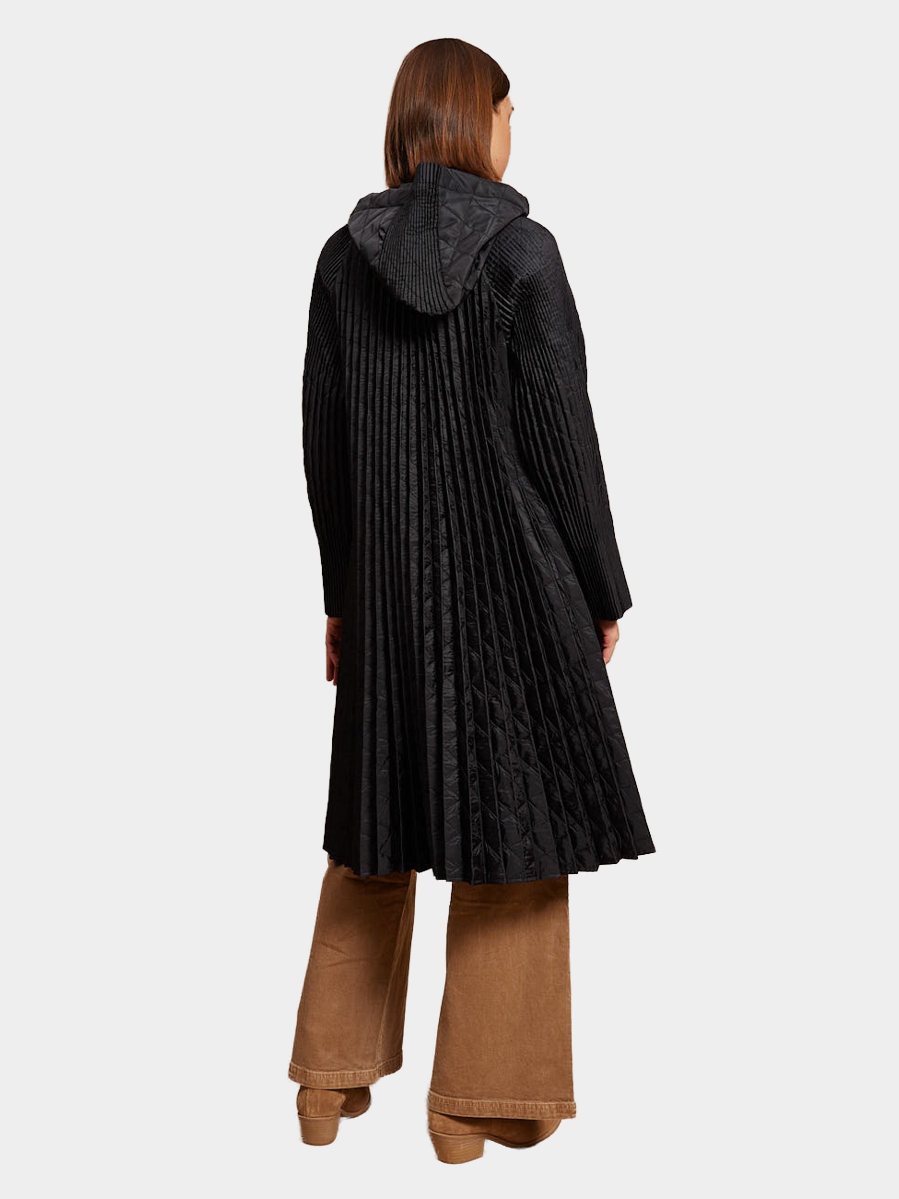 Orla - Pleat hooded coat