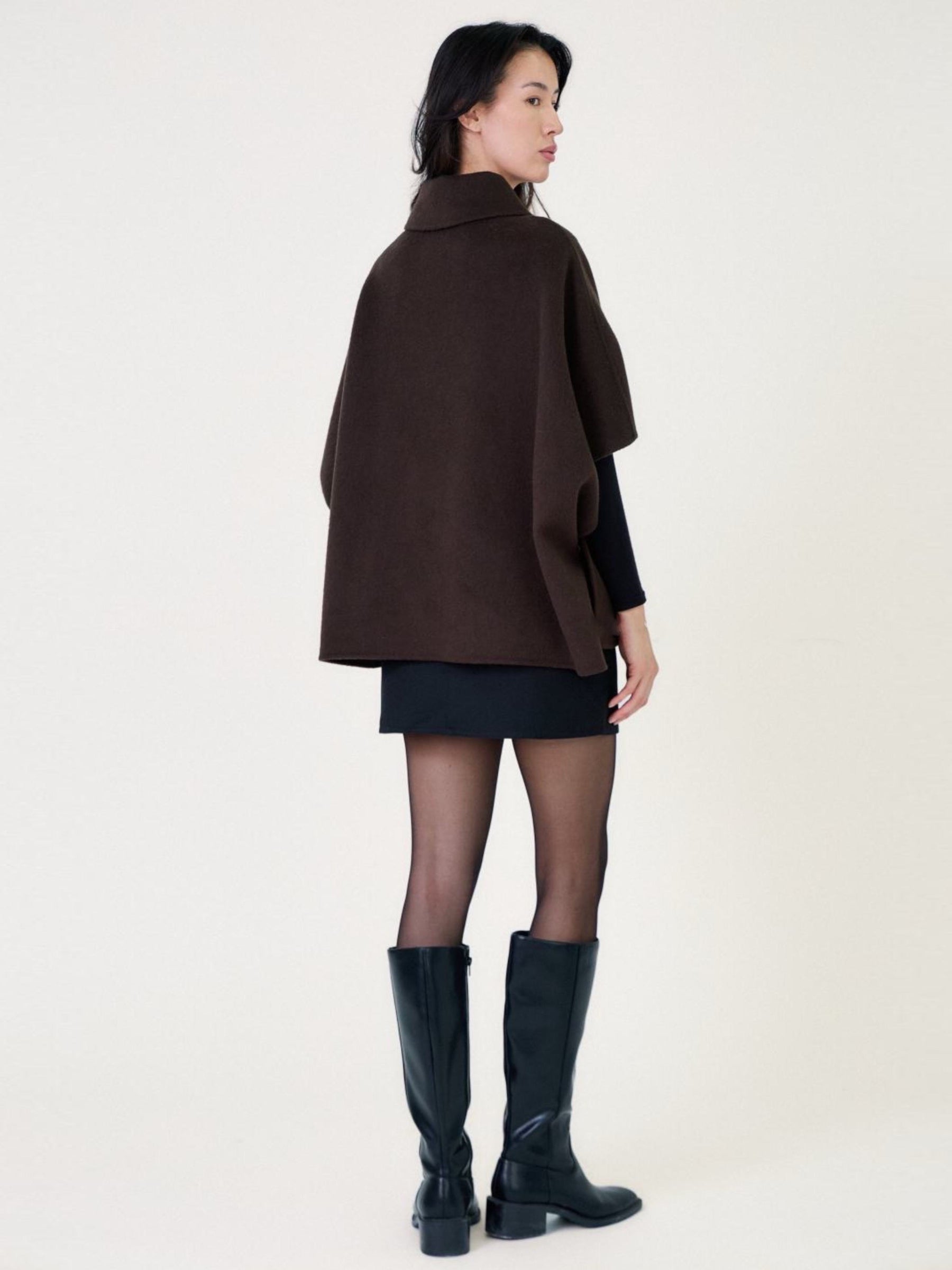 Amara - Wool blend cape jacket