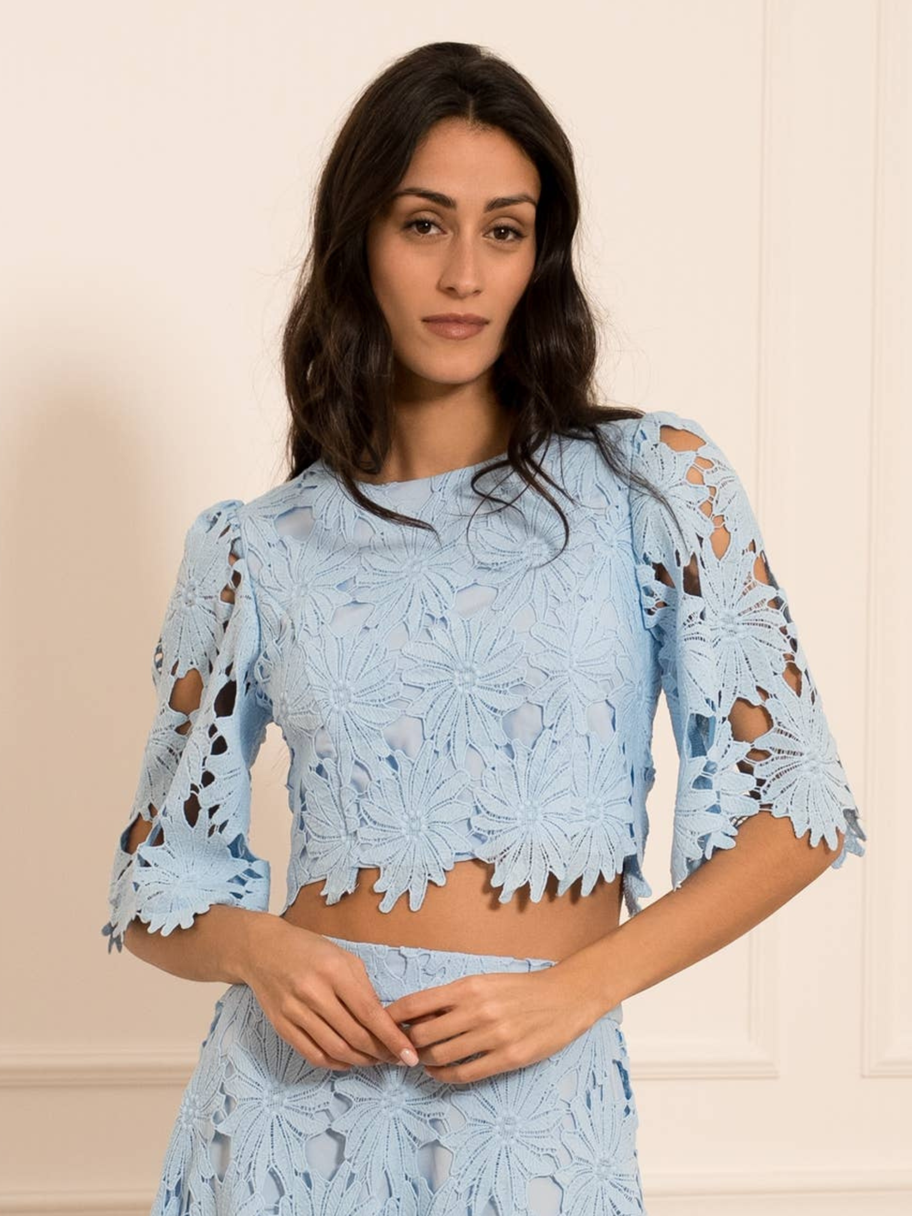 Clarice - Lined lace top