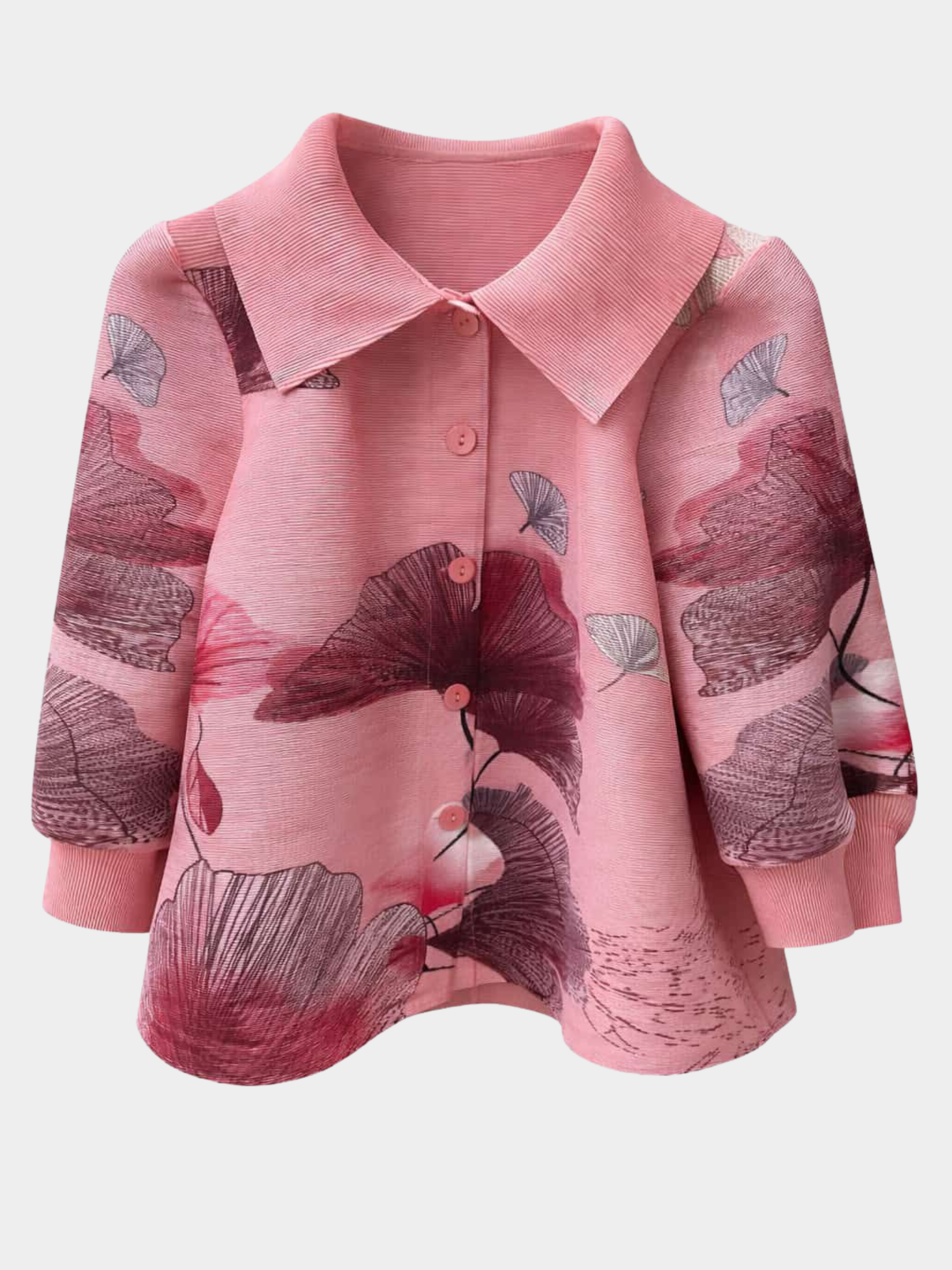 Marlyn - Pleated 3/4 sleeve jacket