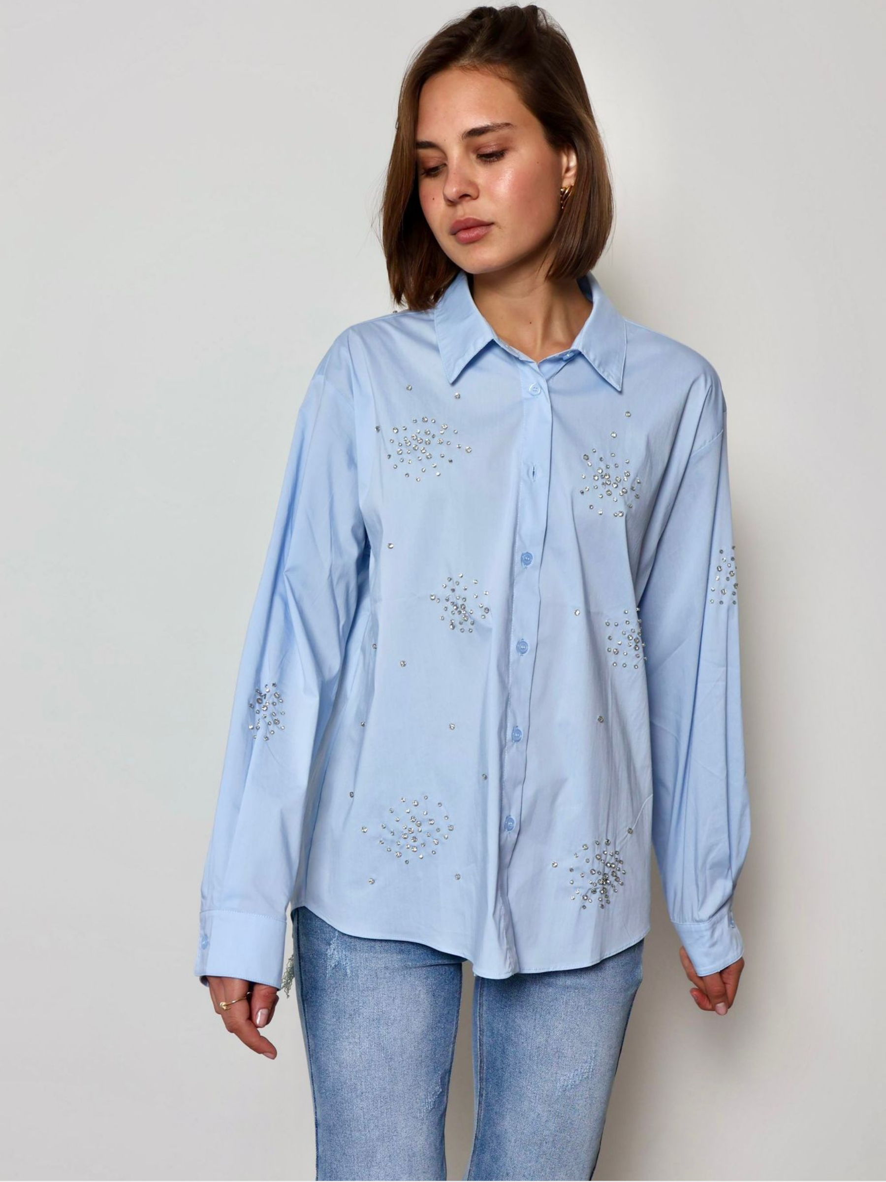 Annabelle - Diamante cluster shirt