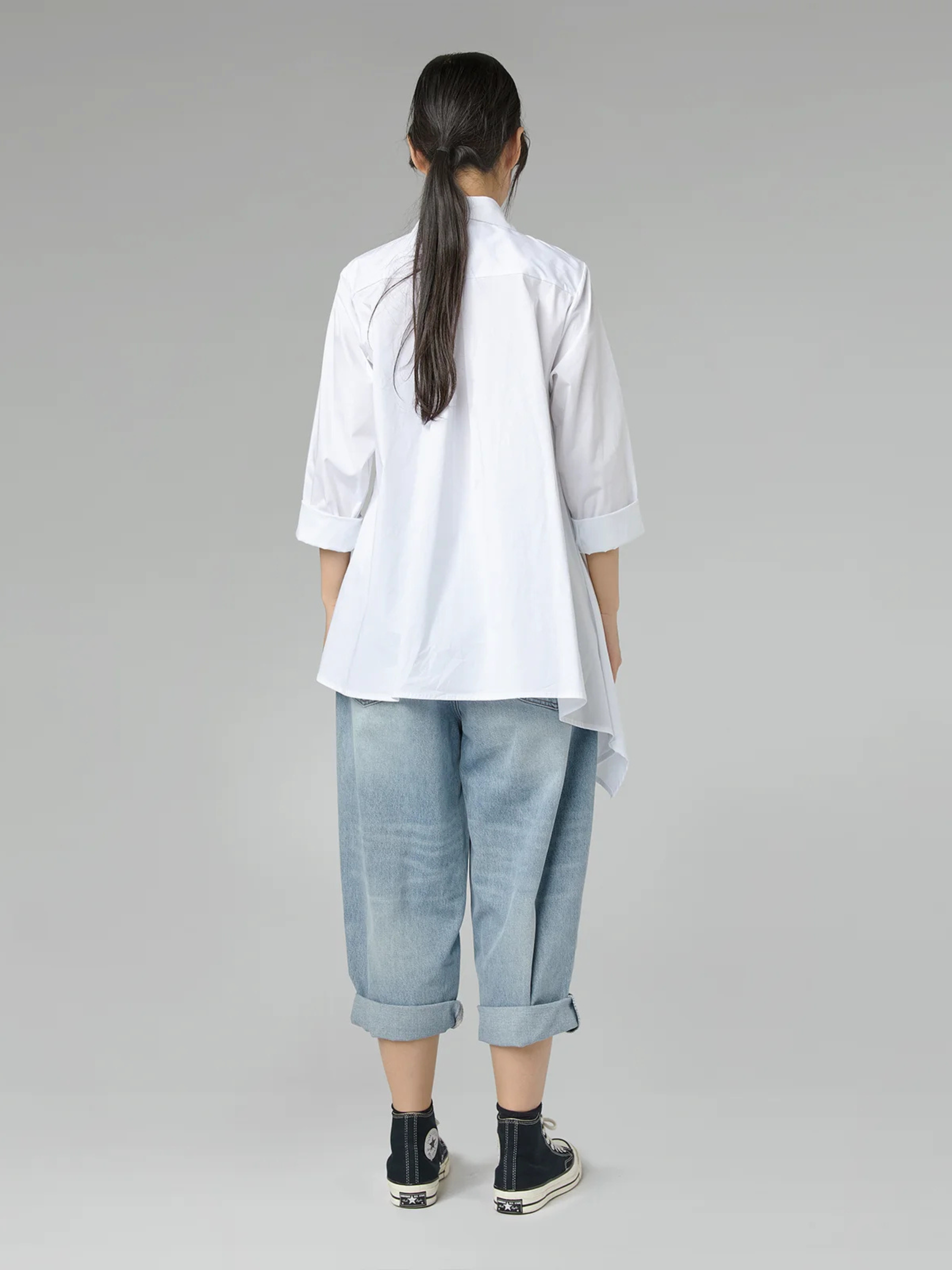 Nicolette - Asymmetric button shirt