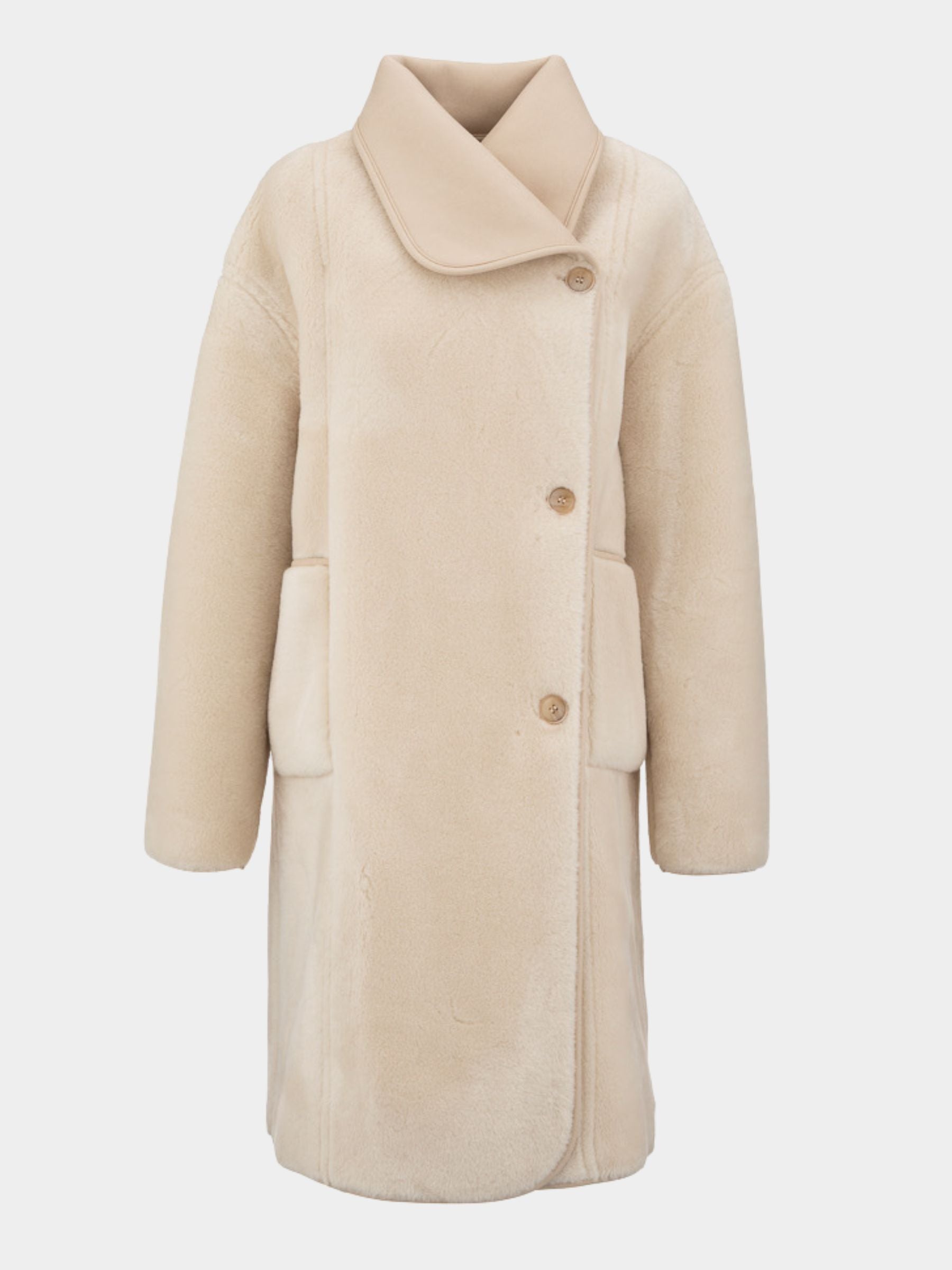 Alina - Faux sherling reversible coat