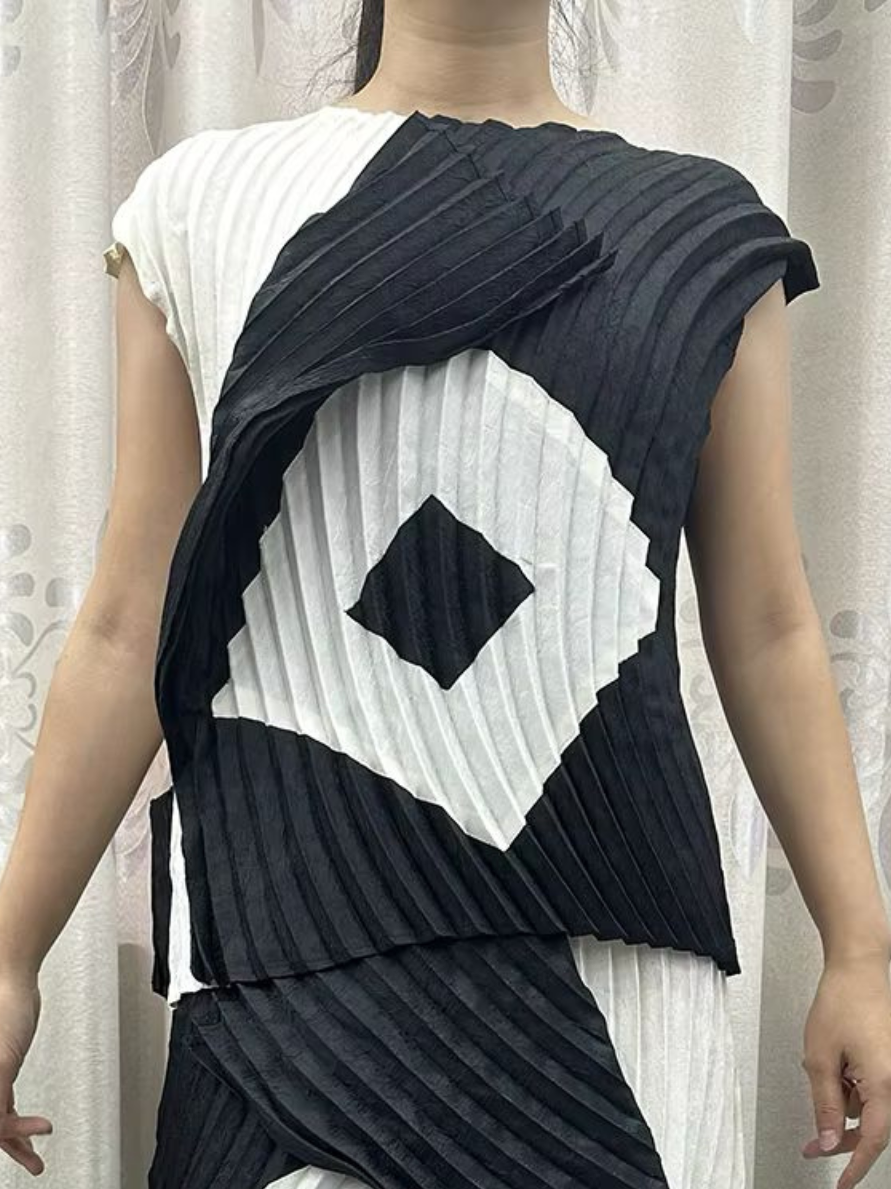 Alexis - Pleated Top & Skirt Set