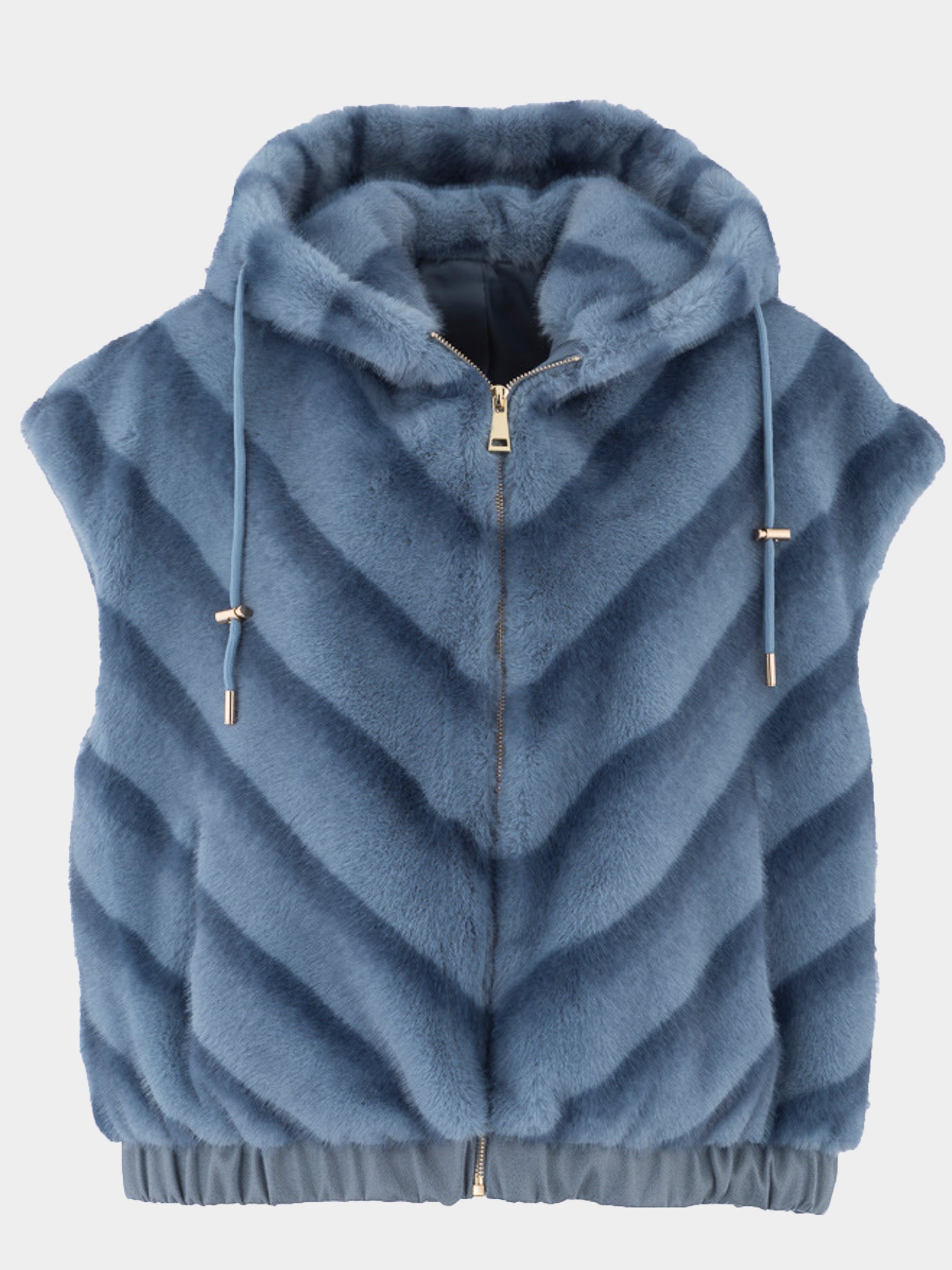 Jada - Faux fur hooded gilet
