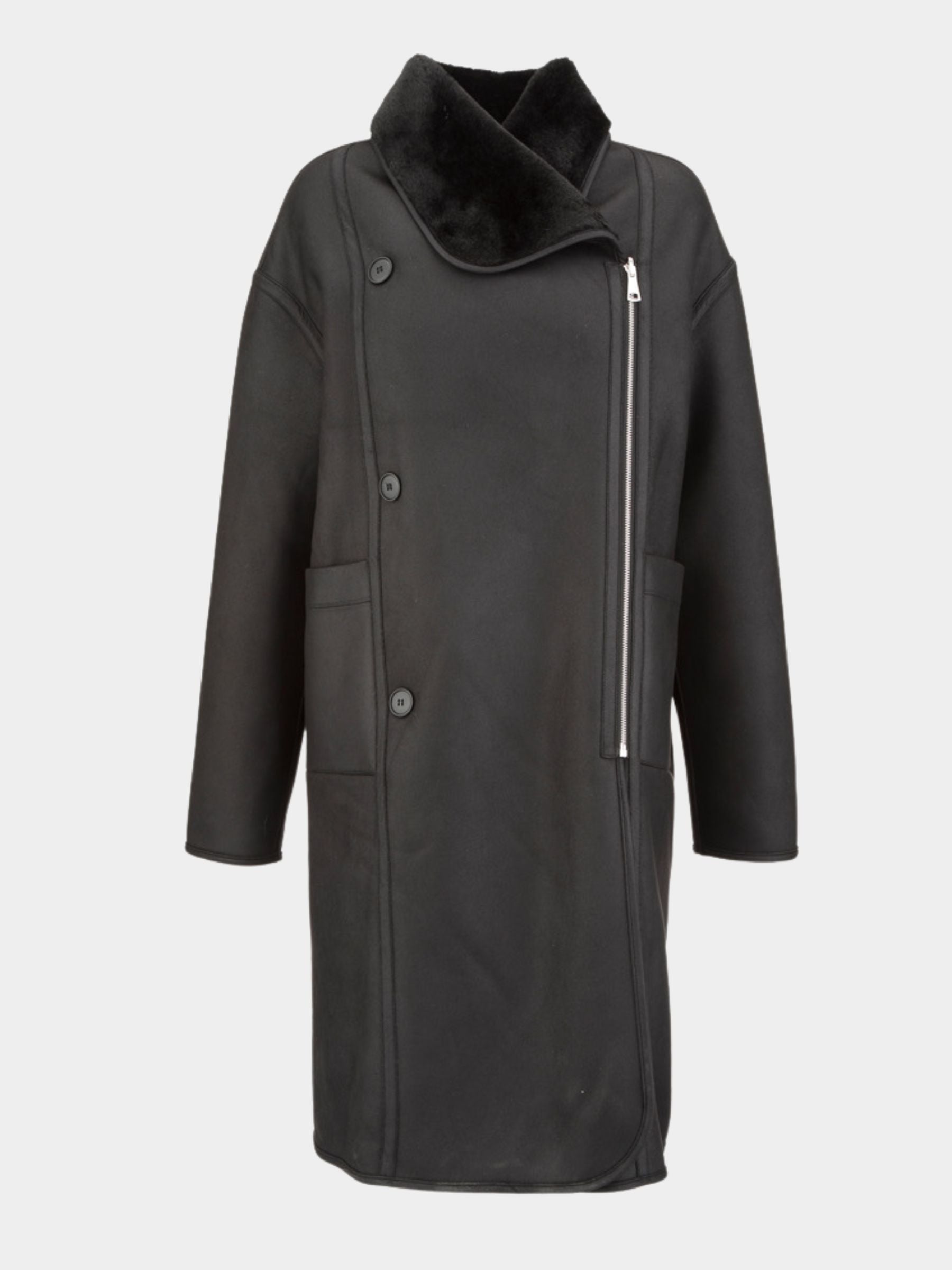 Alina - Faux sherling reversible coat