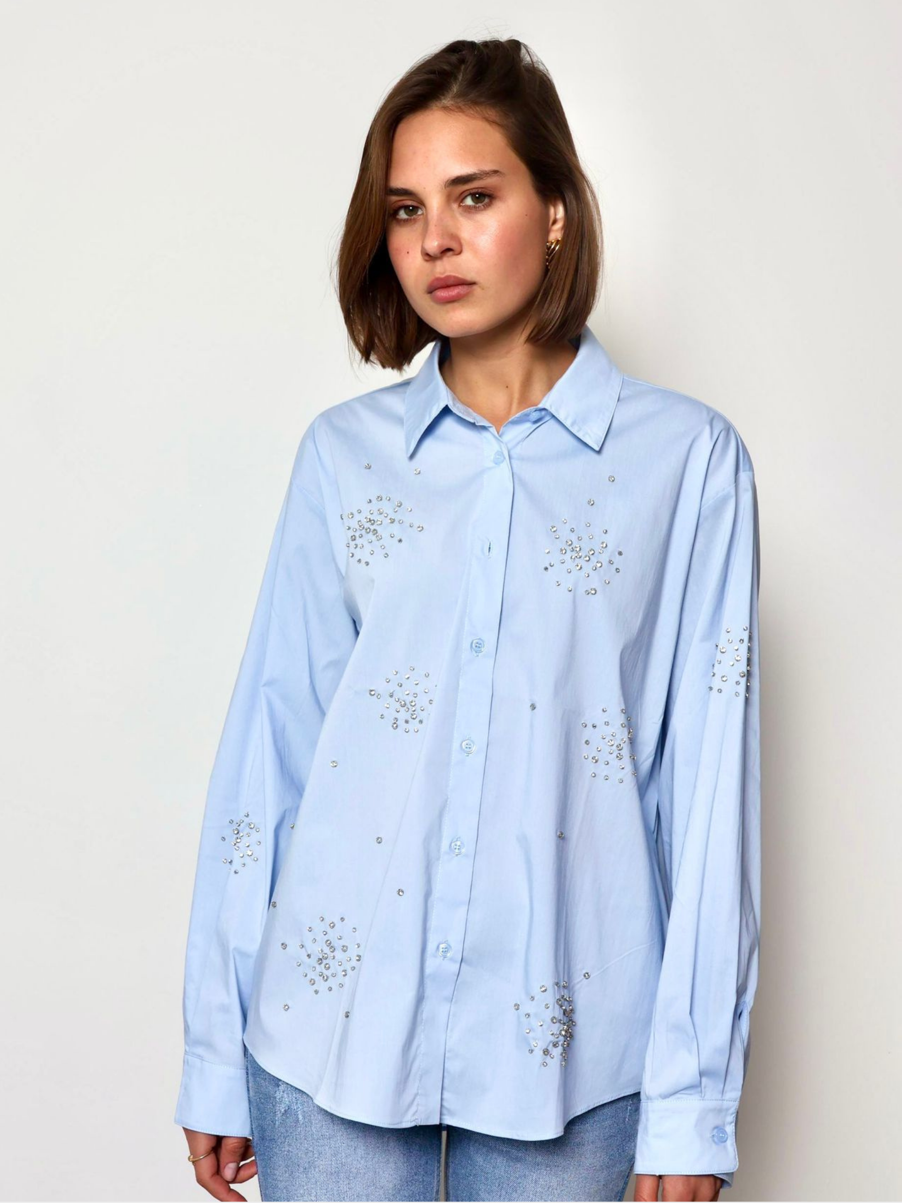 Annabelle - Diamante cluster shirt