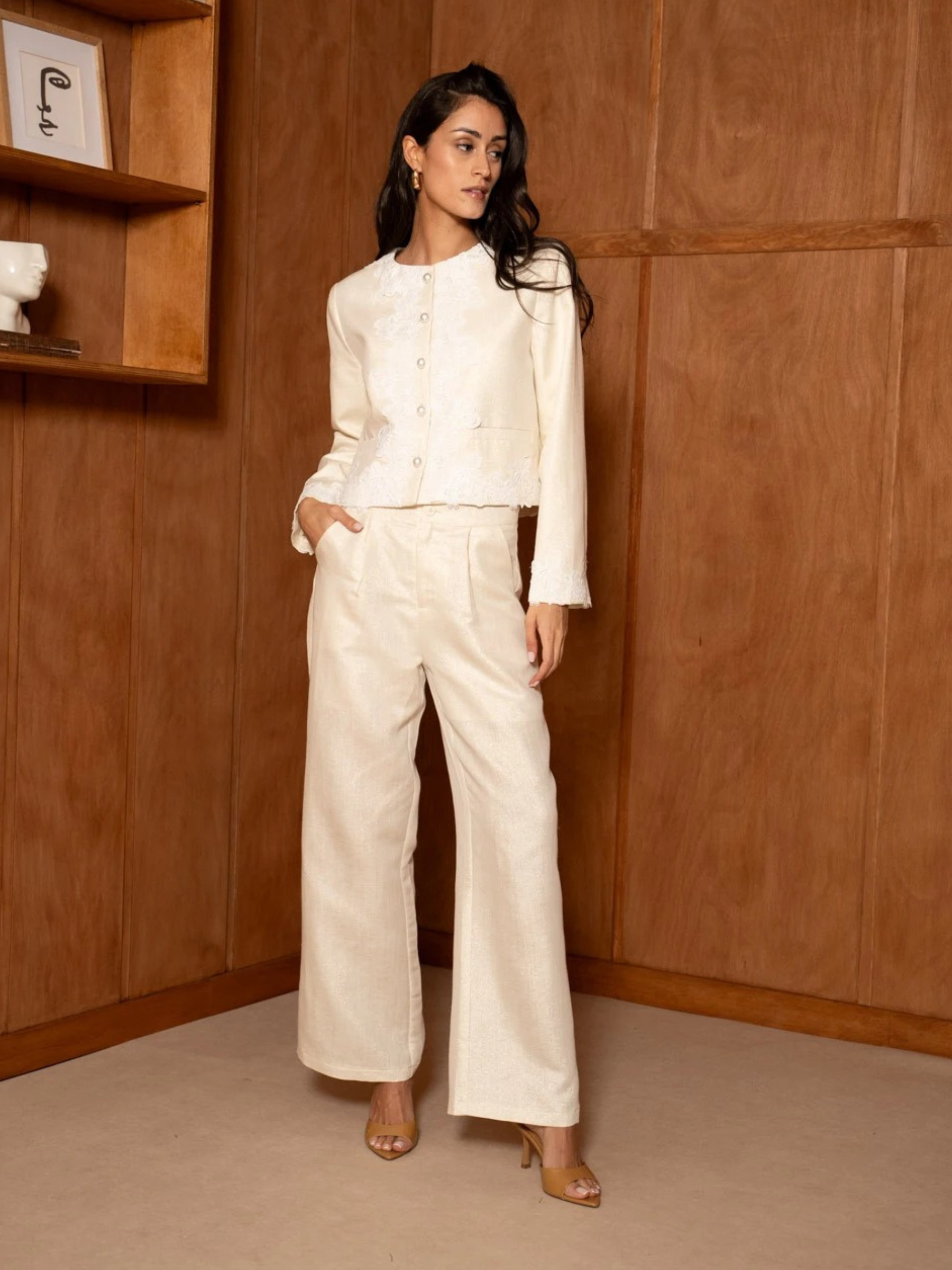 Gloria - Linen blend trouser