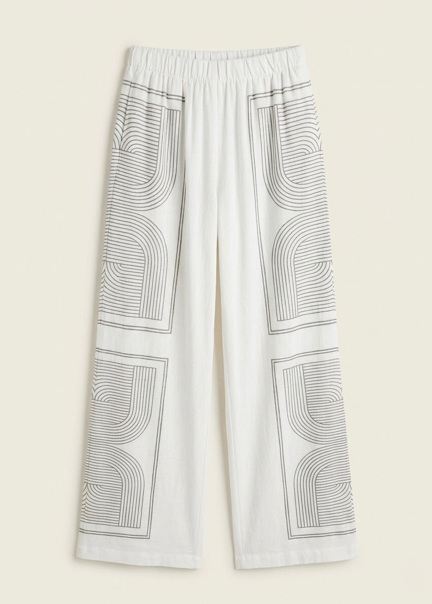 Eva - Geometric print trouser