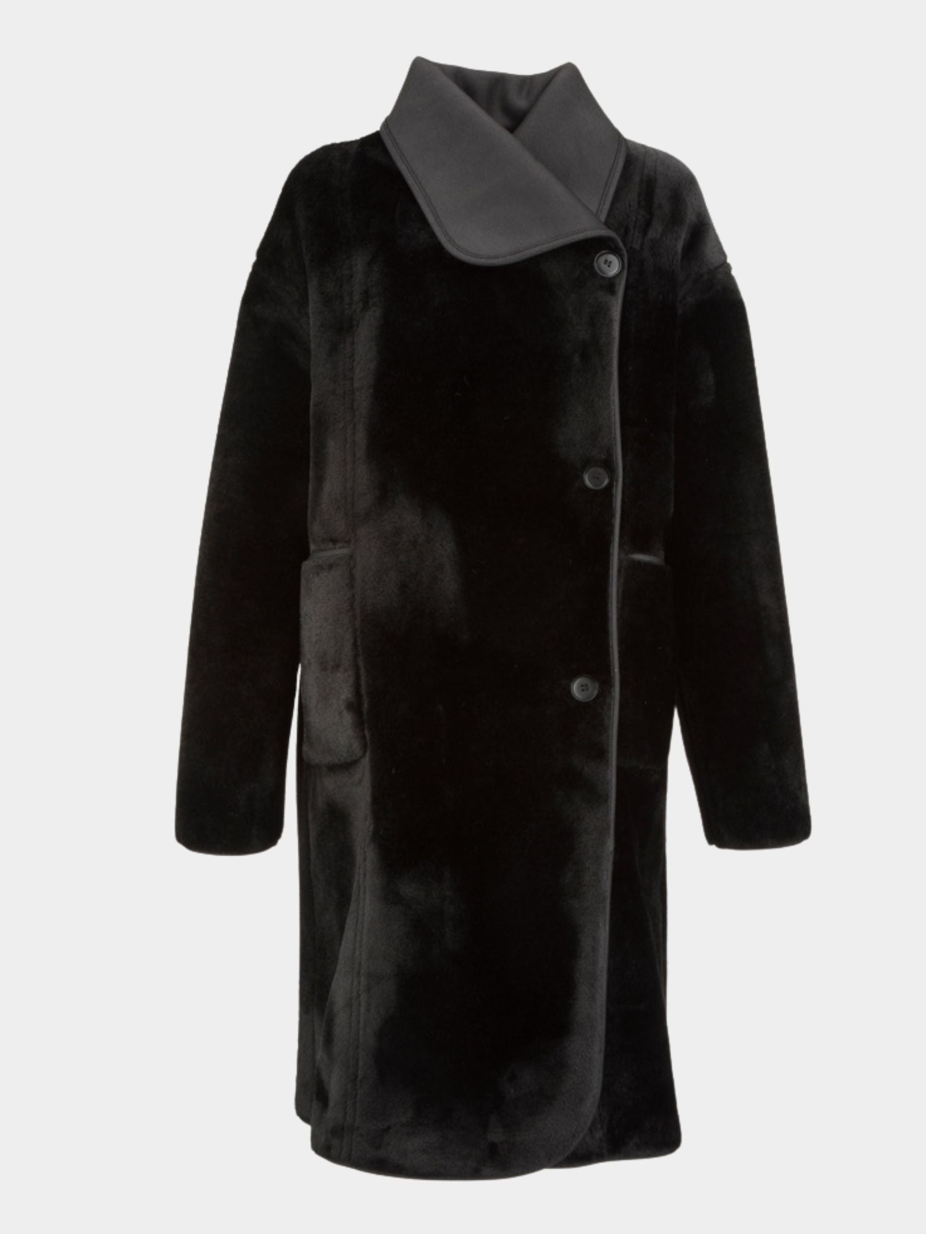 Alina - Faux sherling reversible coat