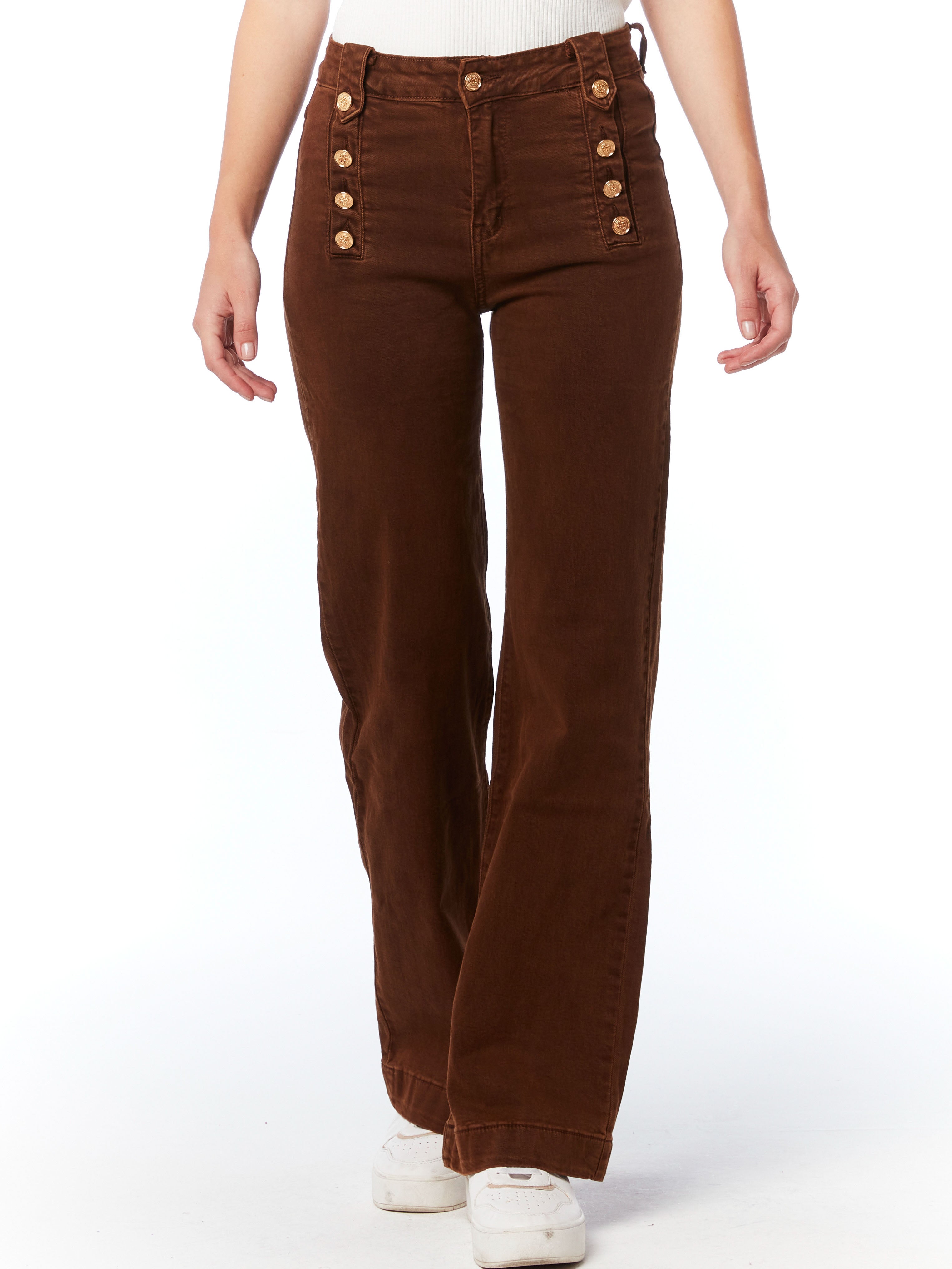 Doreen - Military button front jeans