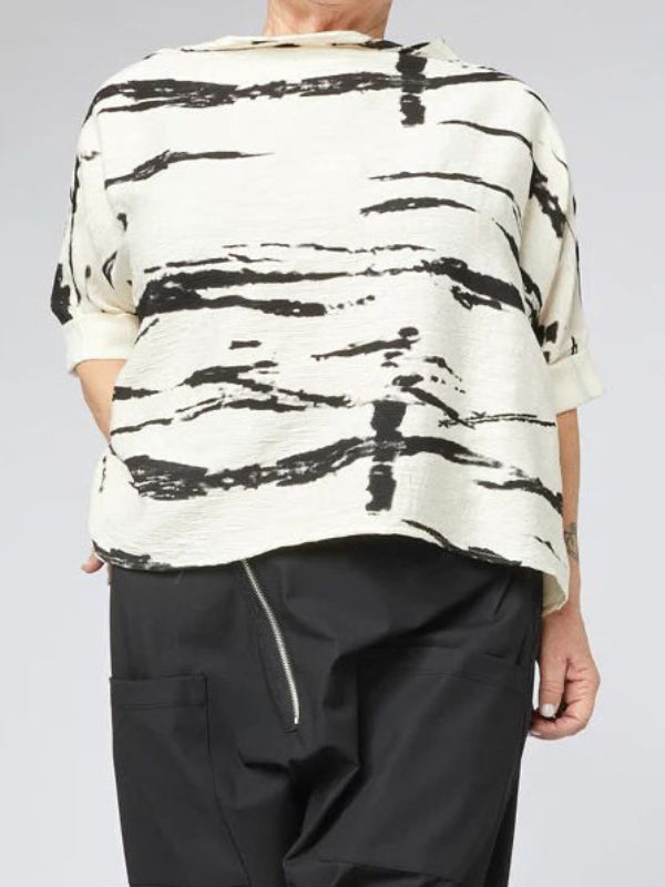 Adelaide - Slash neck zebra top