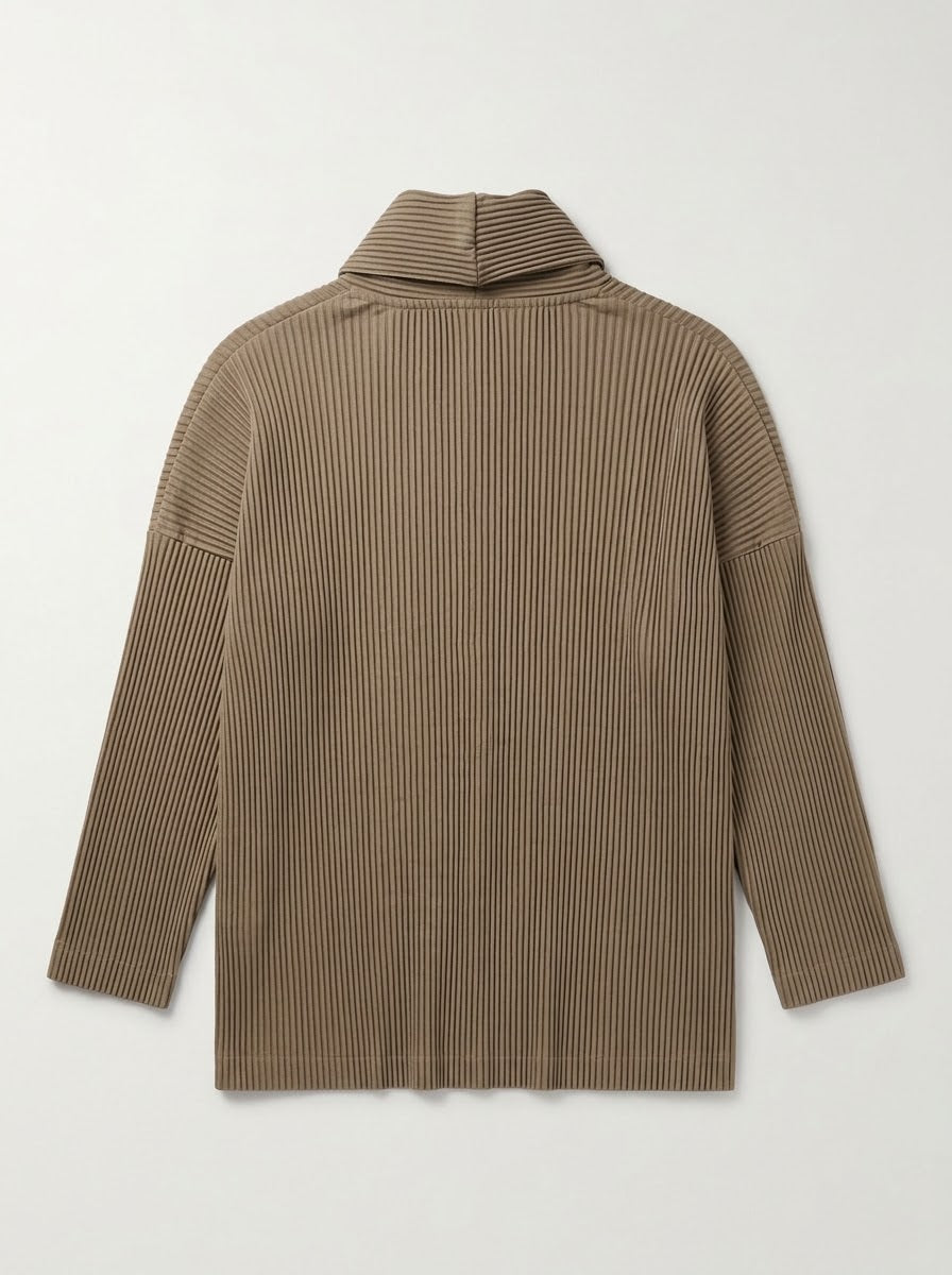 Margaret Pleat jacket in taupe