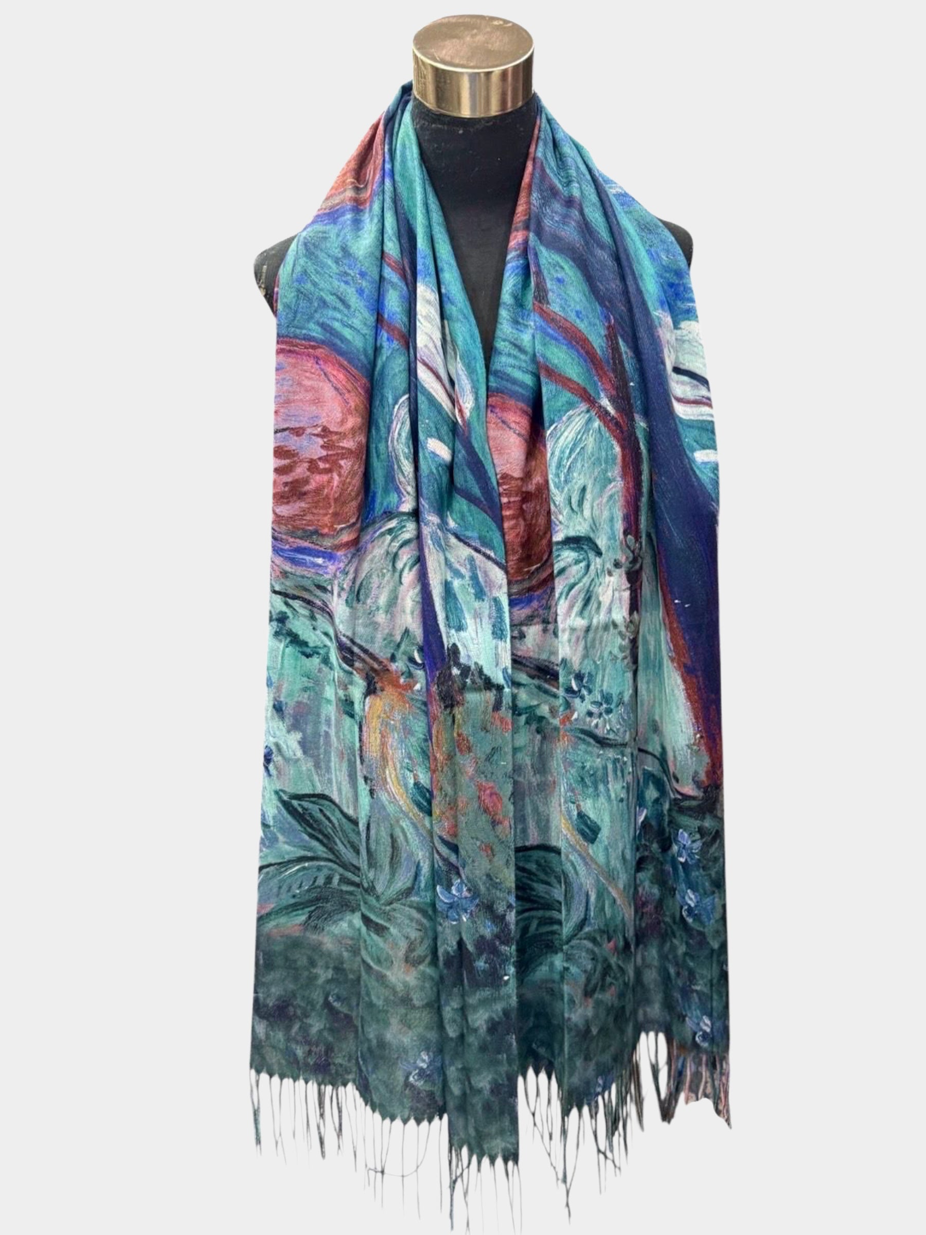 Snow - Wooded print scarf