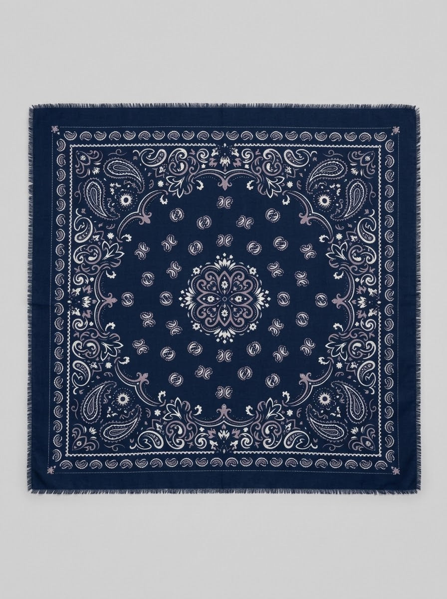 Peyton - Paisley wool blend scarf