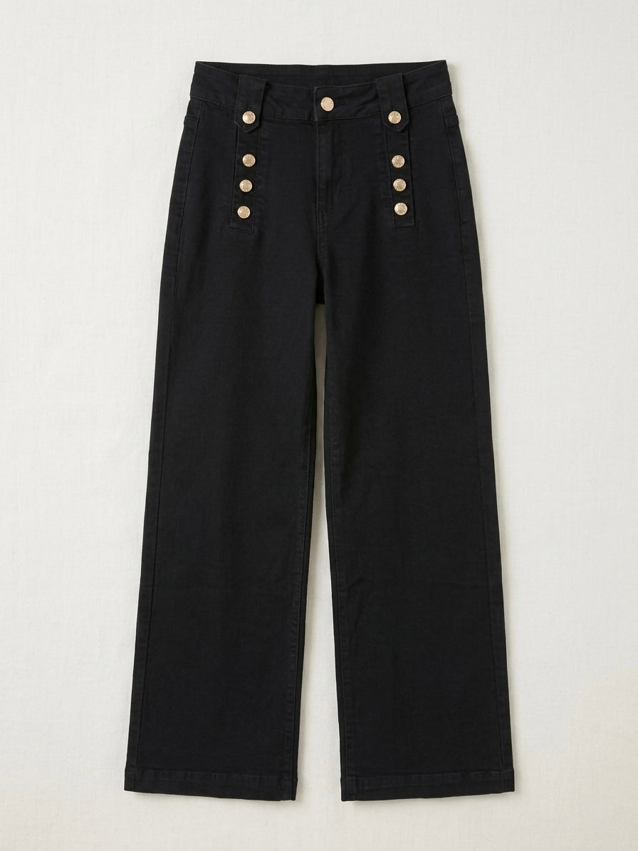 Doreen - Military button front jeans