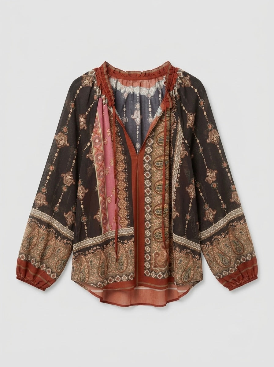 Jessica - Paisley printed blouse