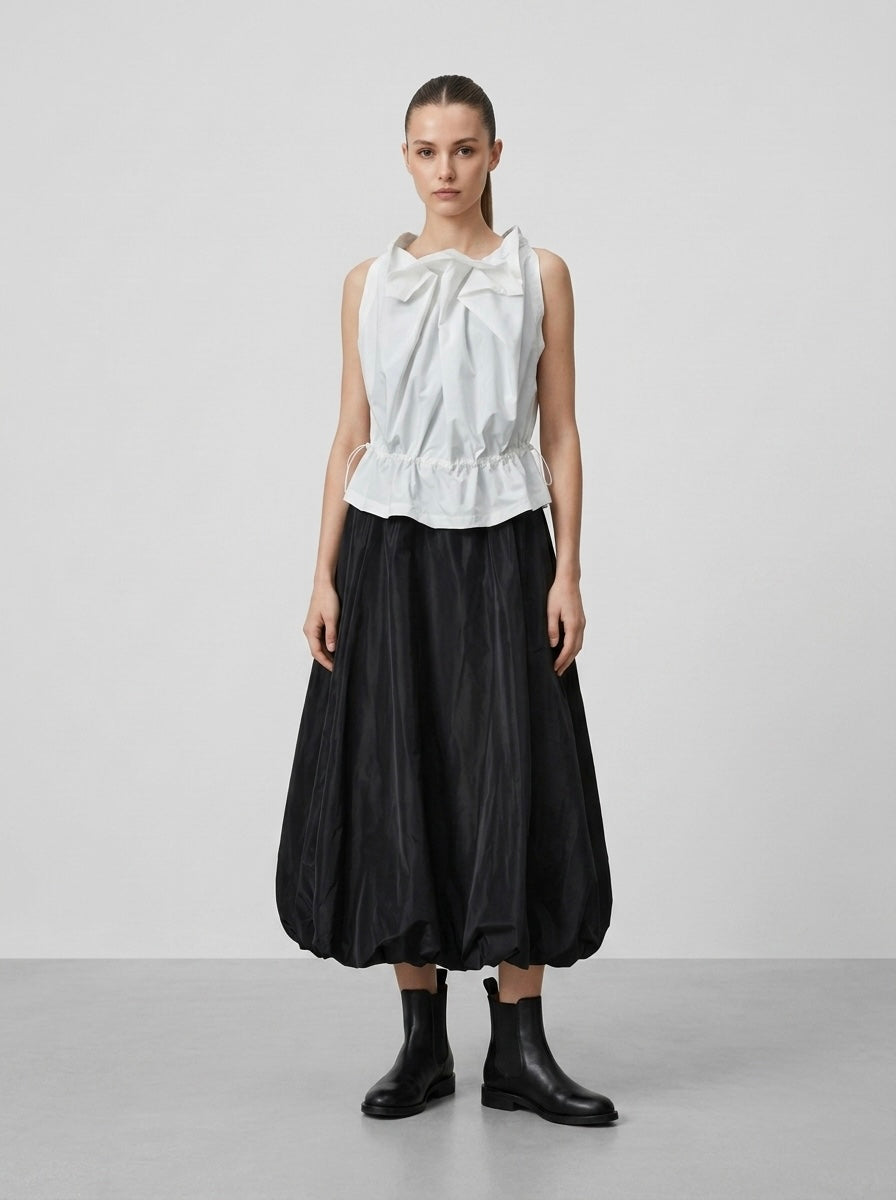 Rae - Taffeta gathered blouse