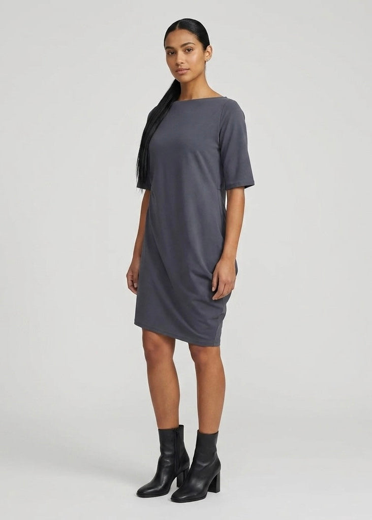 Harper Asymetric short sleeve dress