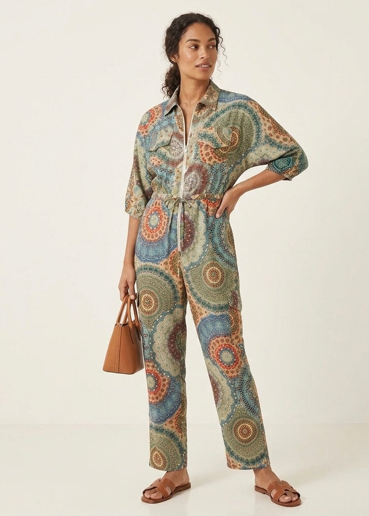Cesar Printed paisley jumpsuit