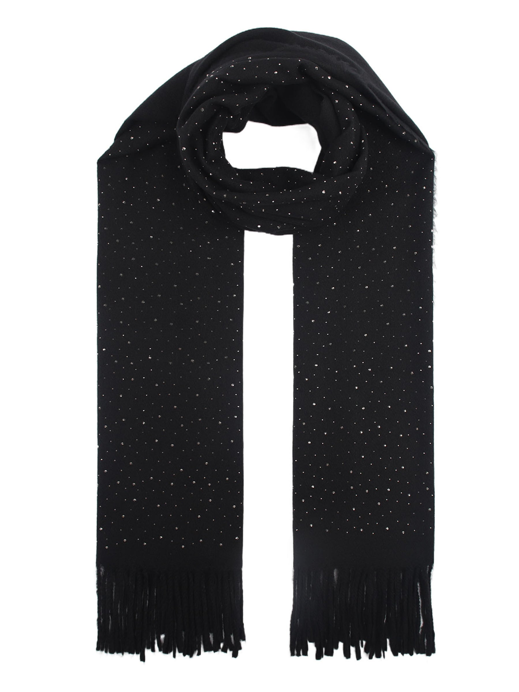 Sparkle - Embellished wool blend scarf