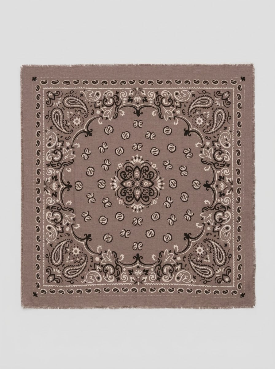 Peyton - Paisley wool blend scarf