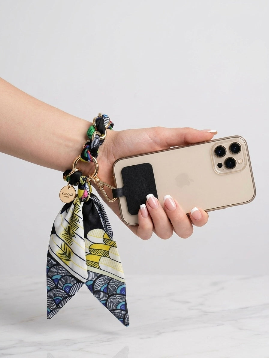 Jessie - Scarf print phone wrist strap