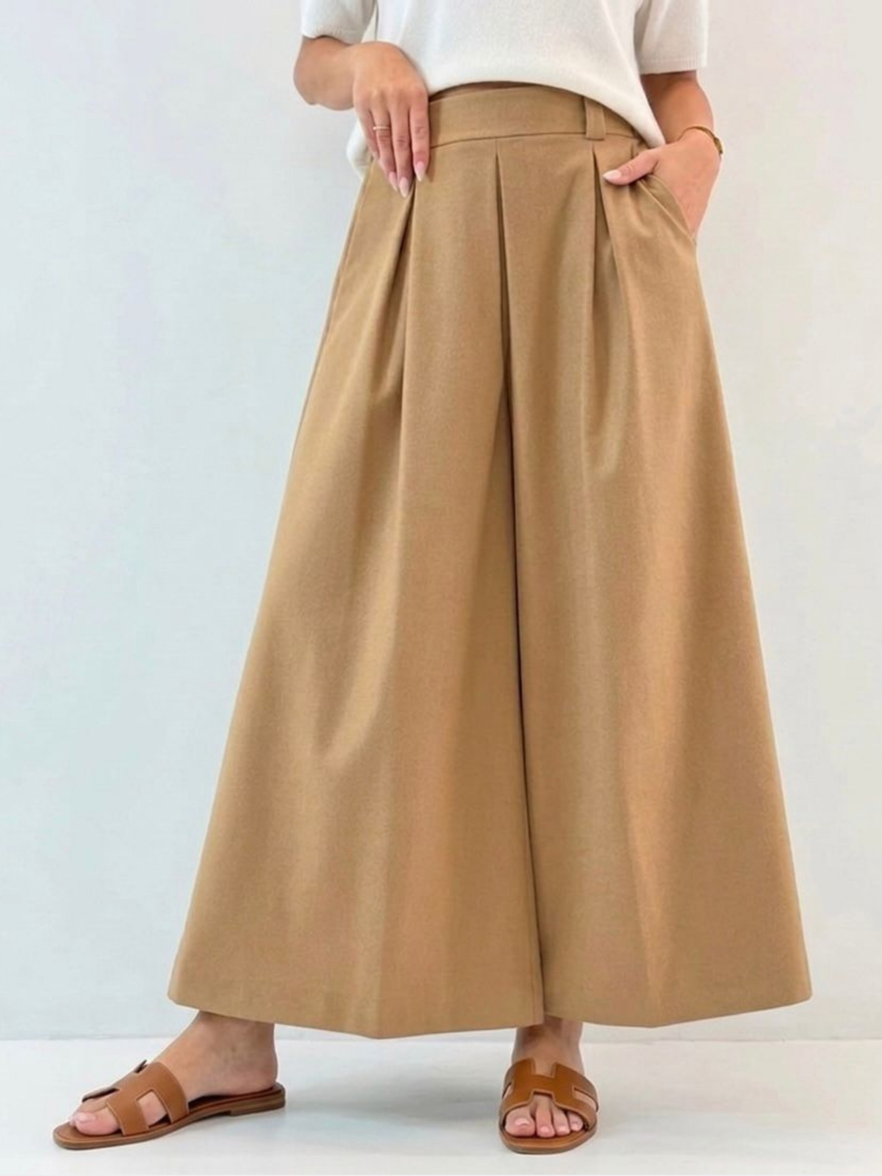 Ivory - Pleat front trouser