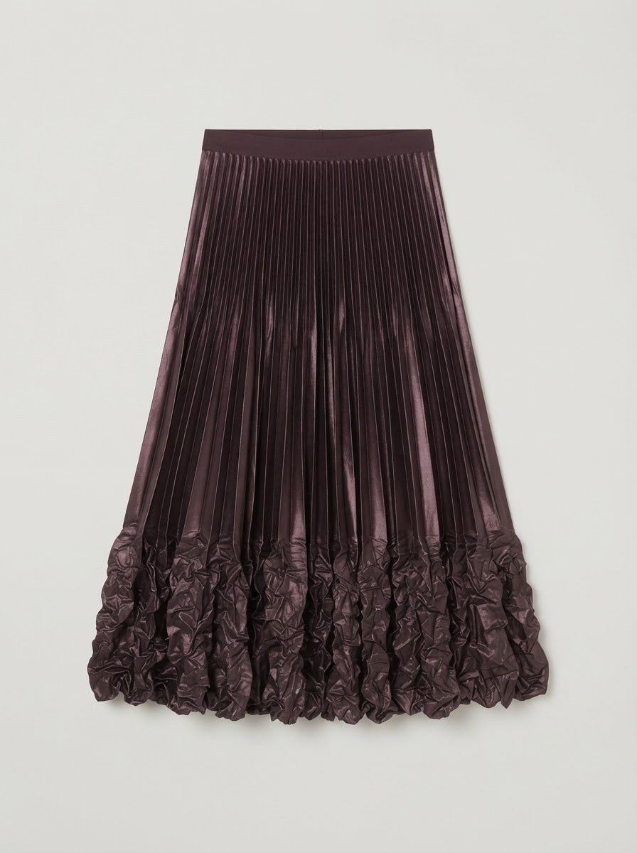 Lennox Pleat skirt in plum