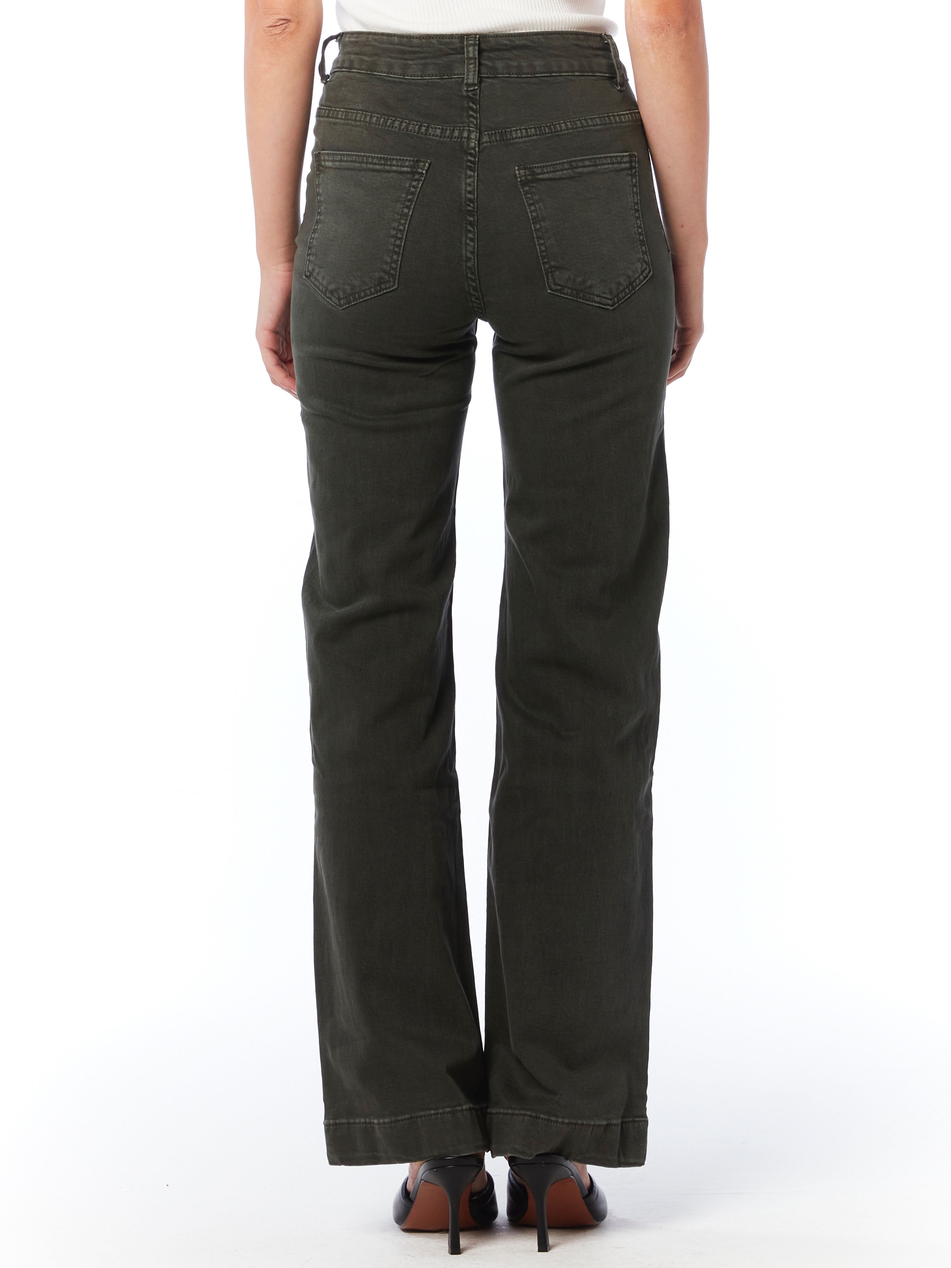 Doreen - Military button front jeans