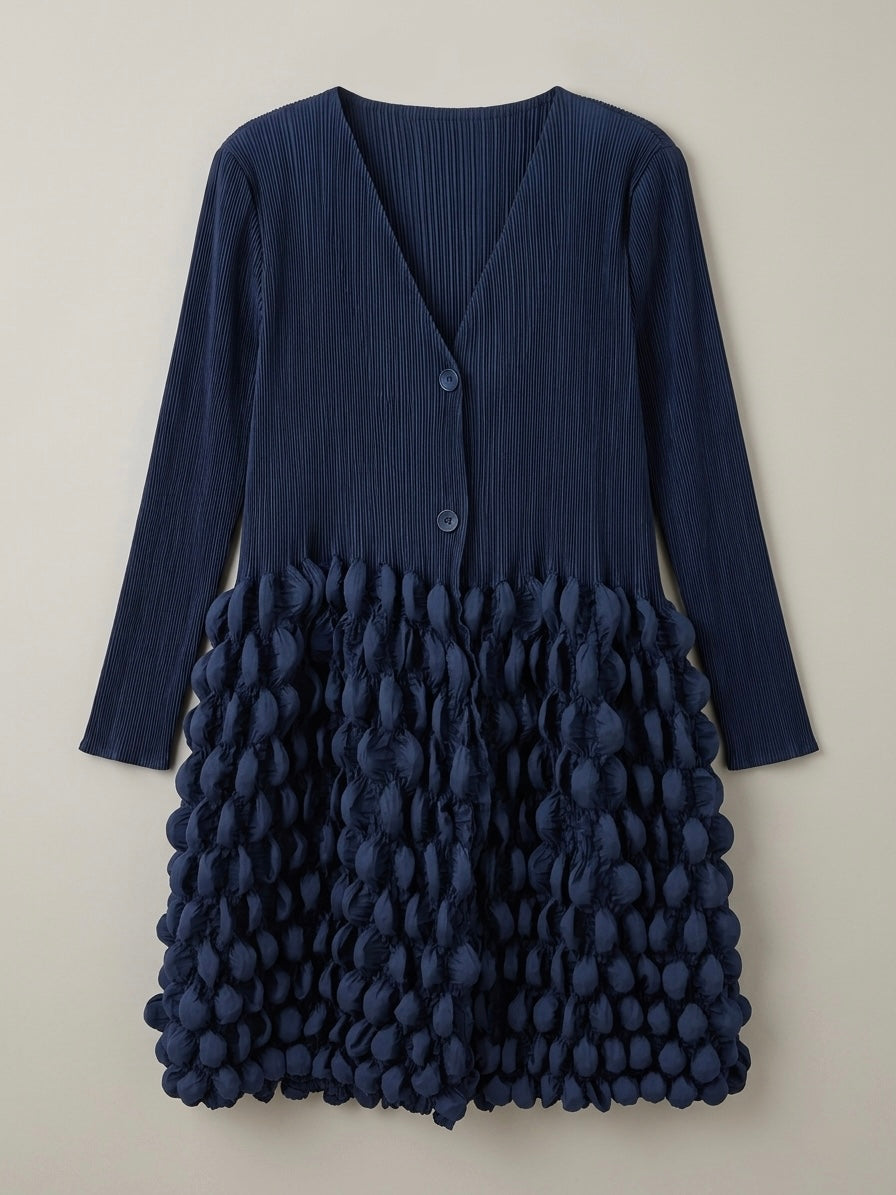 Marsha - Bubble pleat midi jacket