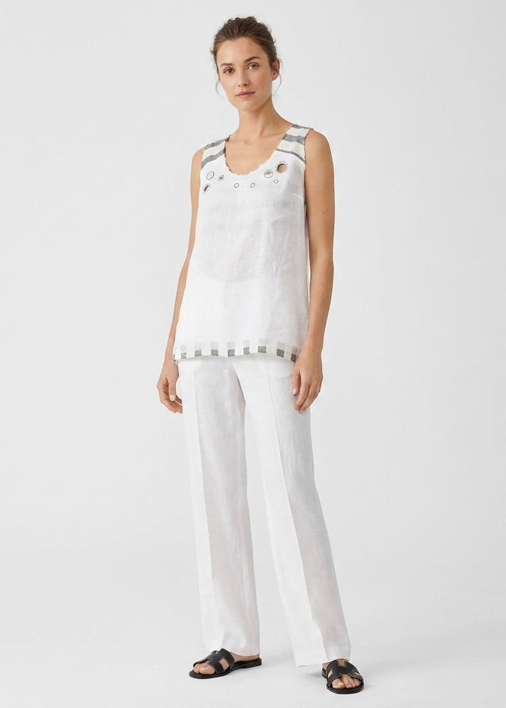 Karen Linen vest top