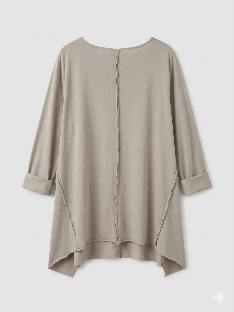 Nancie - Draped hem t.shirt