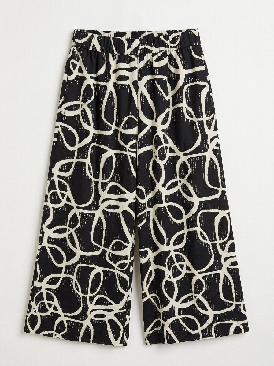 Roma - Wide leg printed trouser