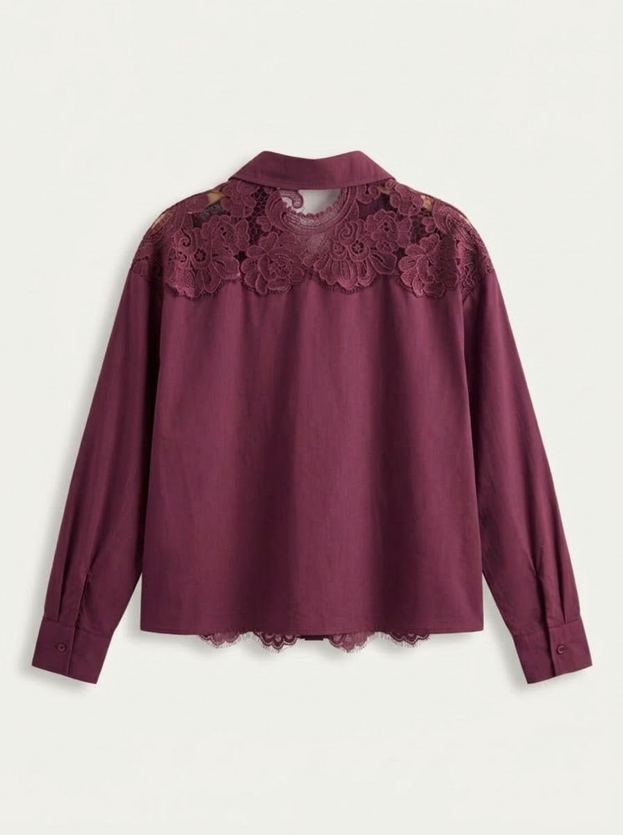 Faye - Lace trim shirt