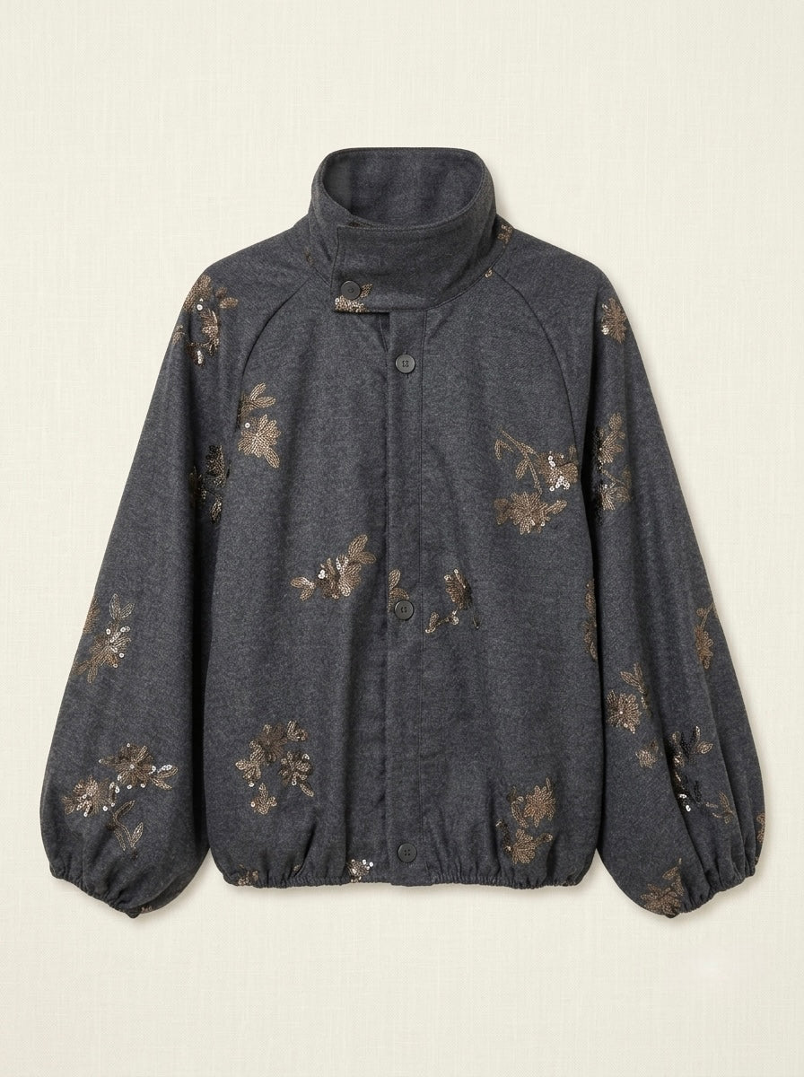 Joss - Sequin detail bomber jacket
