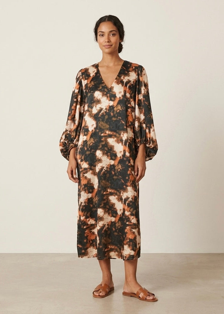 Anissa Soft satin tunic dress