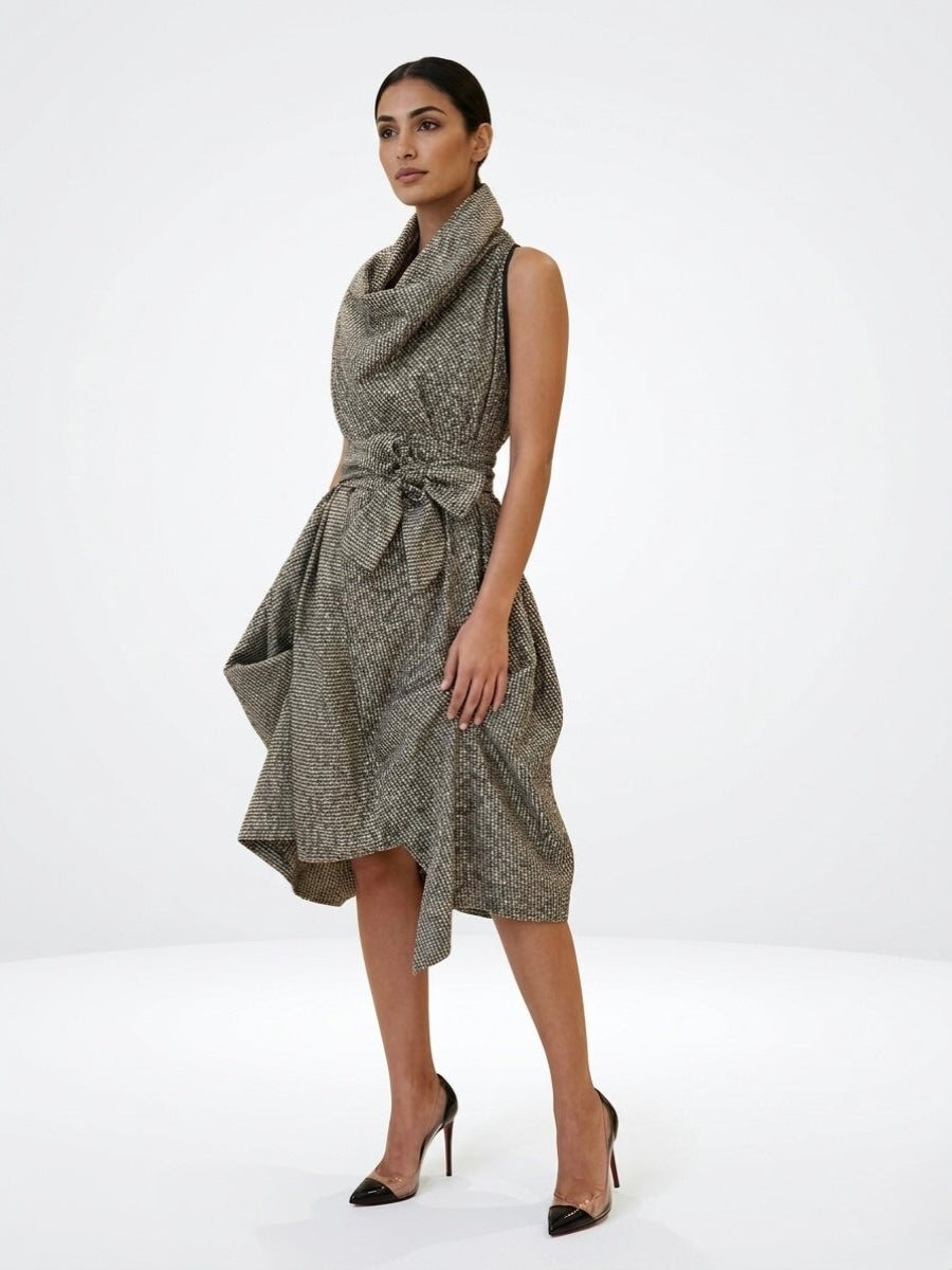 metallic spot dress Bethany