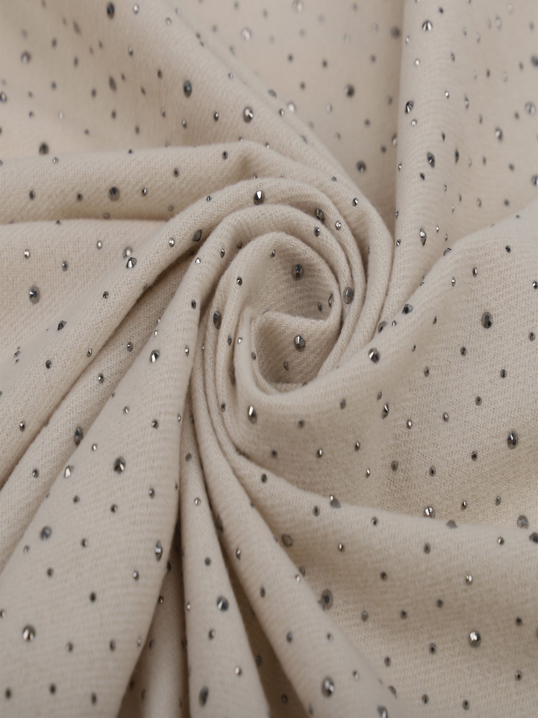 Sparkle - Embellished wool blend scarf