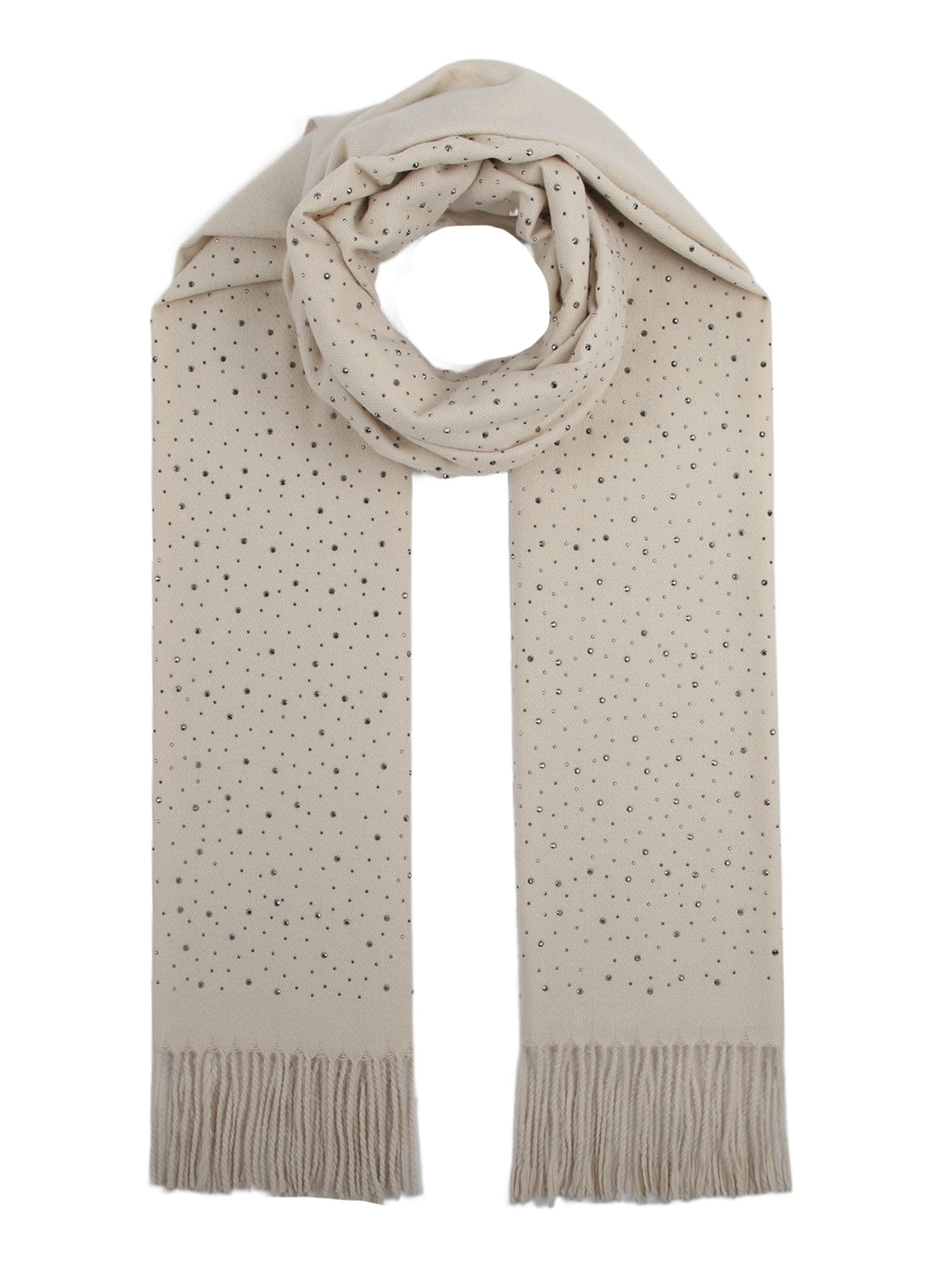 Sparkle - Embellished wool blend scarf