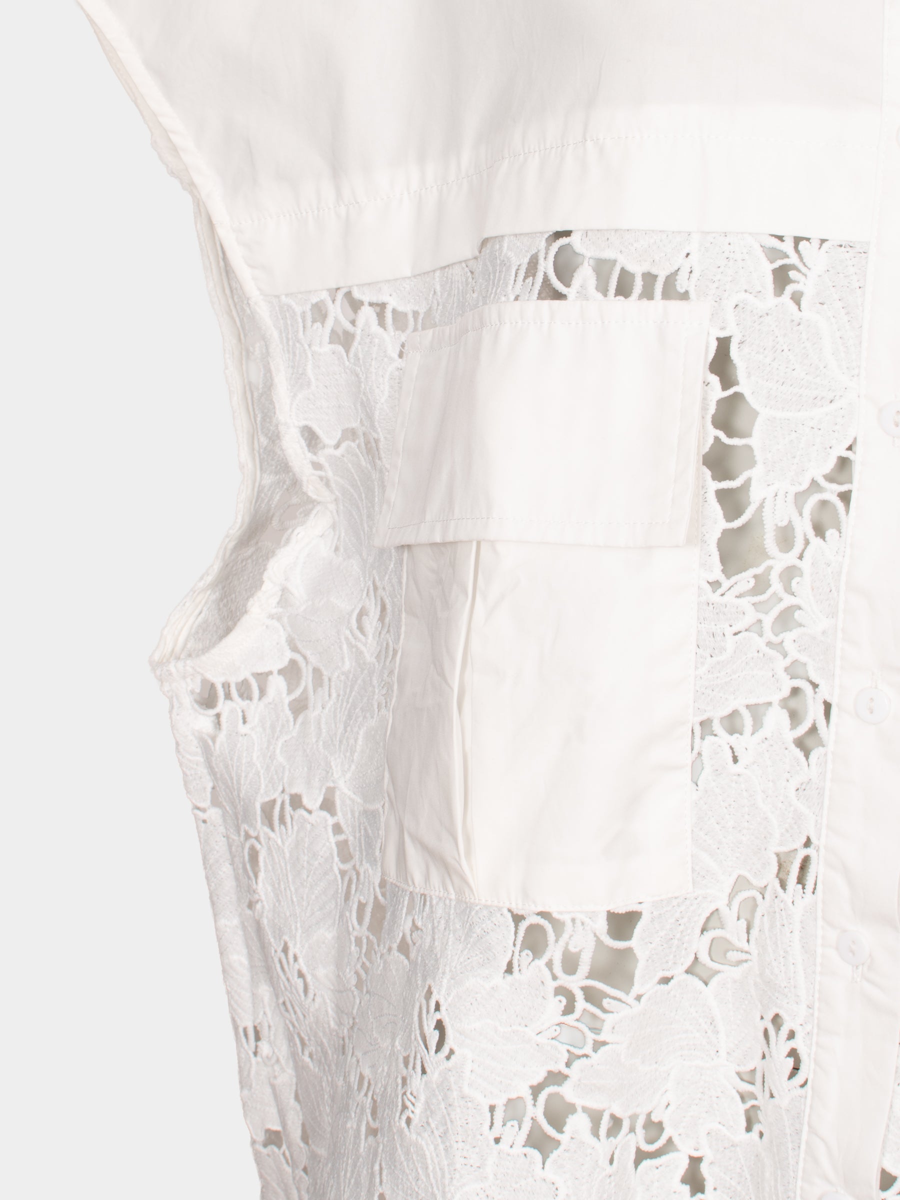 Randi sleeveless lace shirt White
