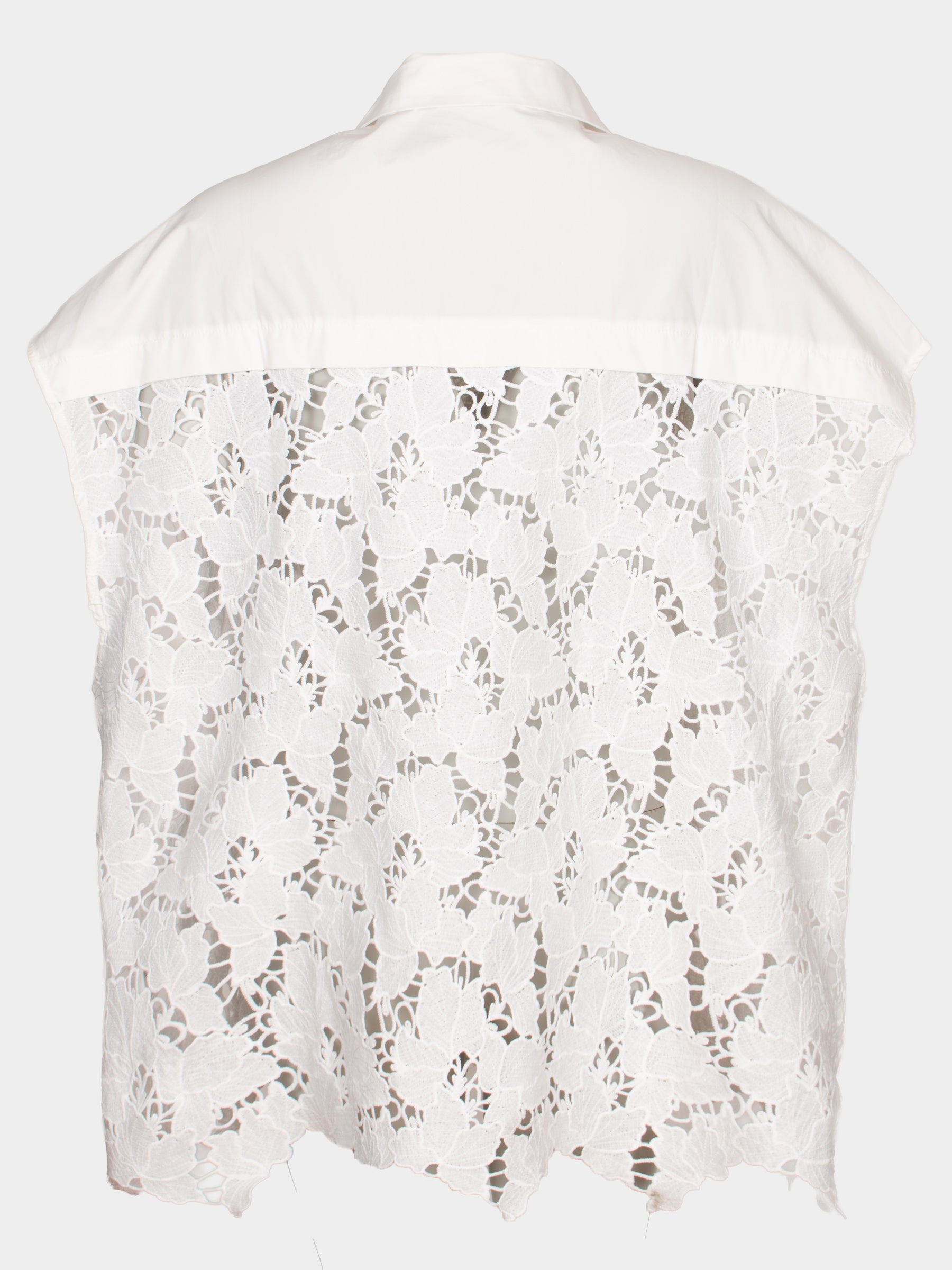 Randi sleeveless lace shirt White