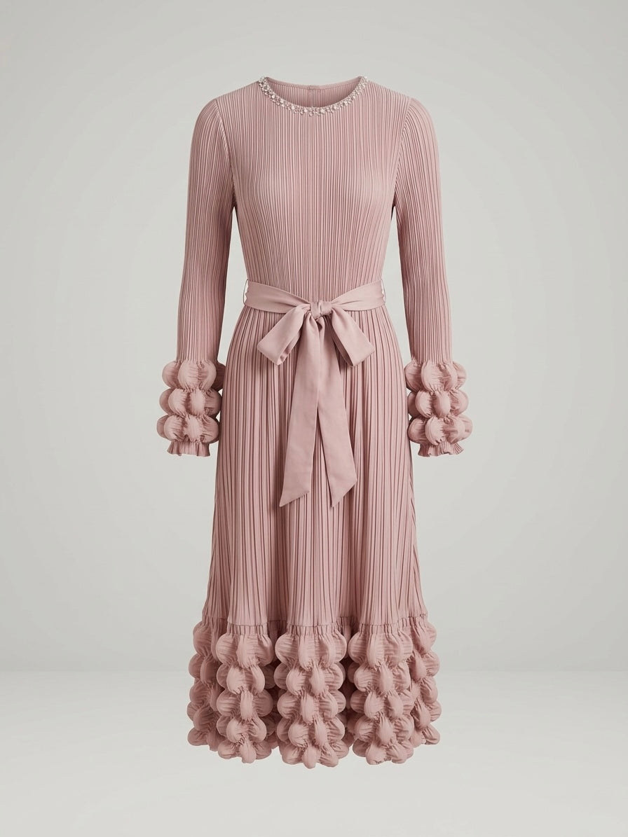 Marisa - Beaded bubble hem dress