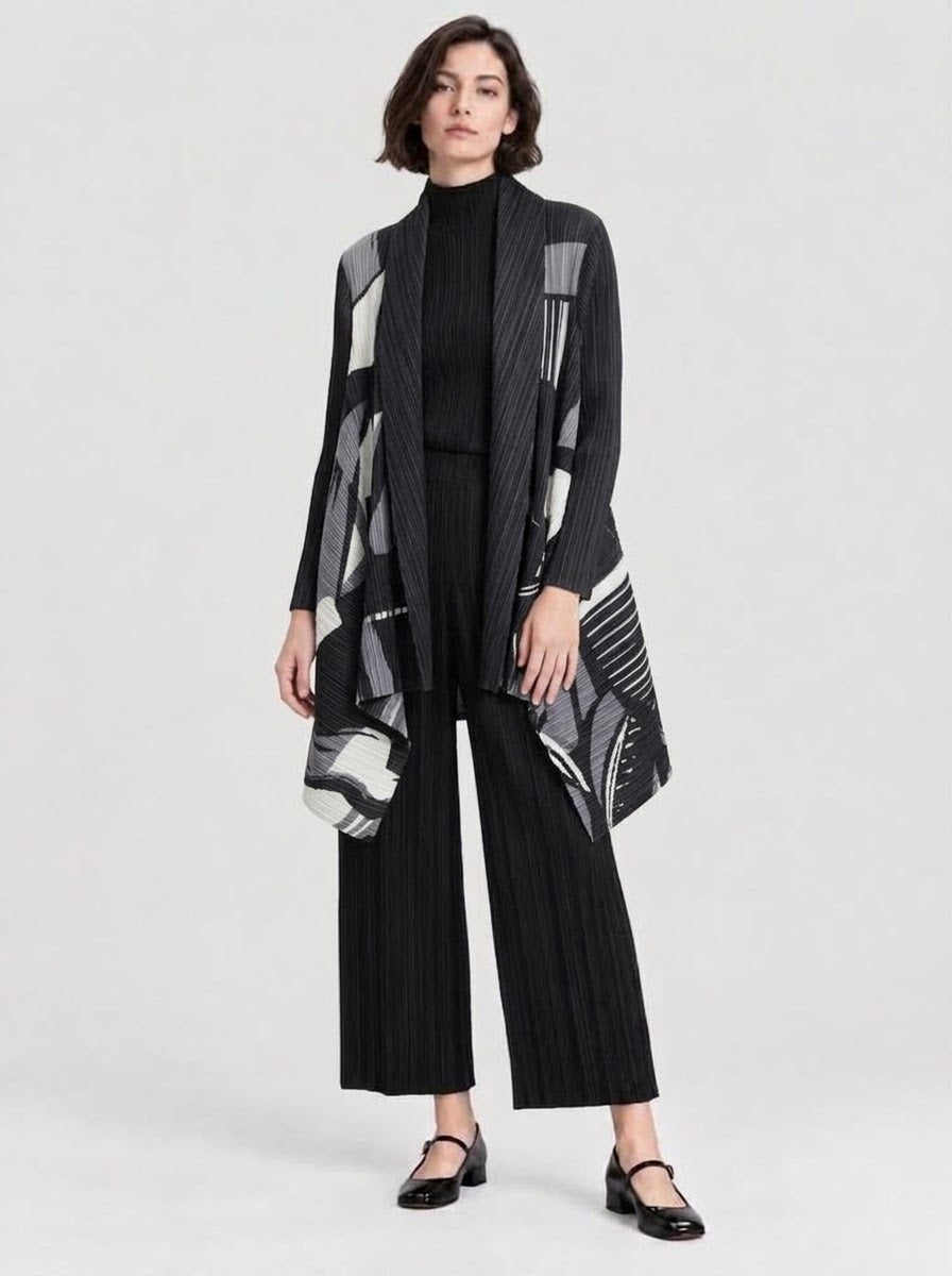 Jemma - Printed pleated jacket