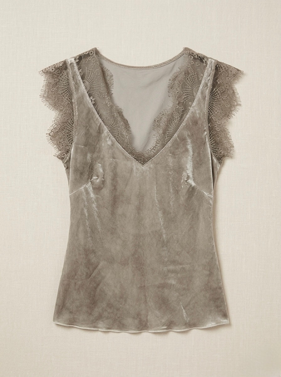 Lacey - Lace trim cami top